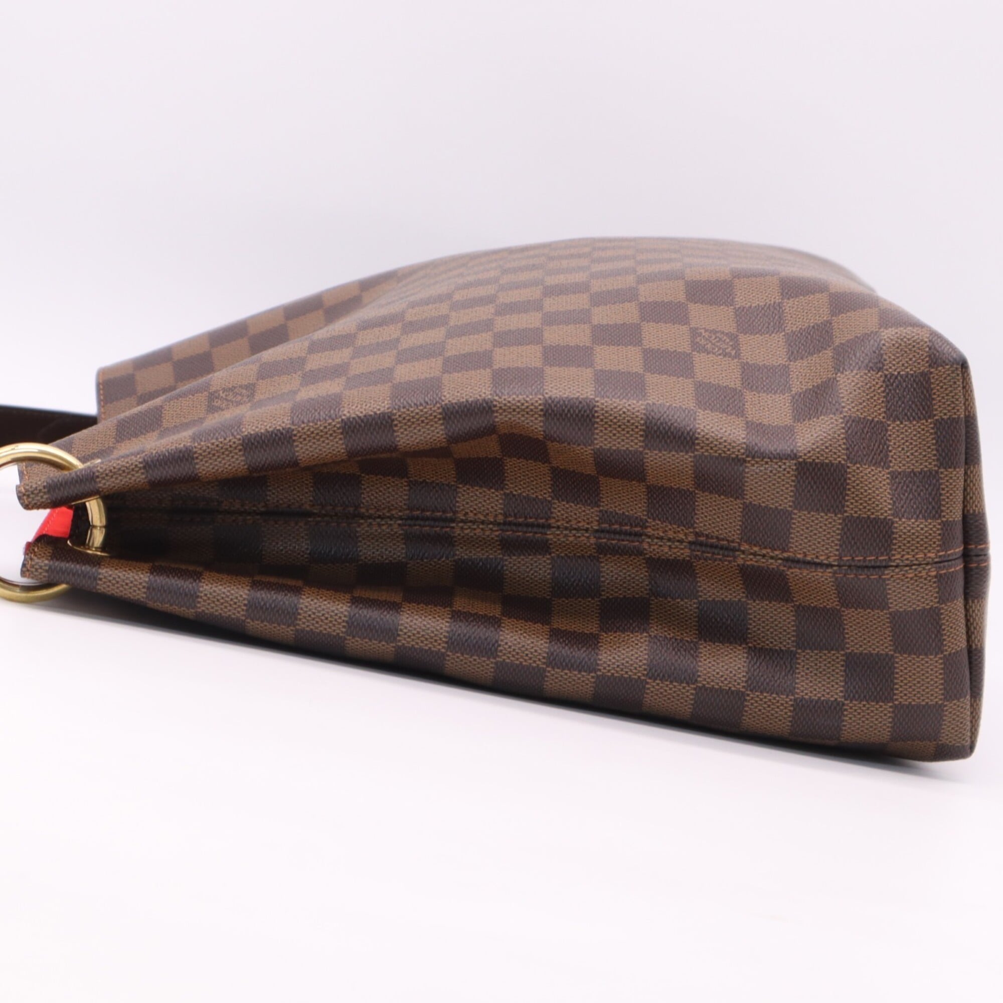 Louis Vuitton Beige Brown Coated Canvas Leather Handbag (Pre-Owned)