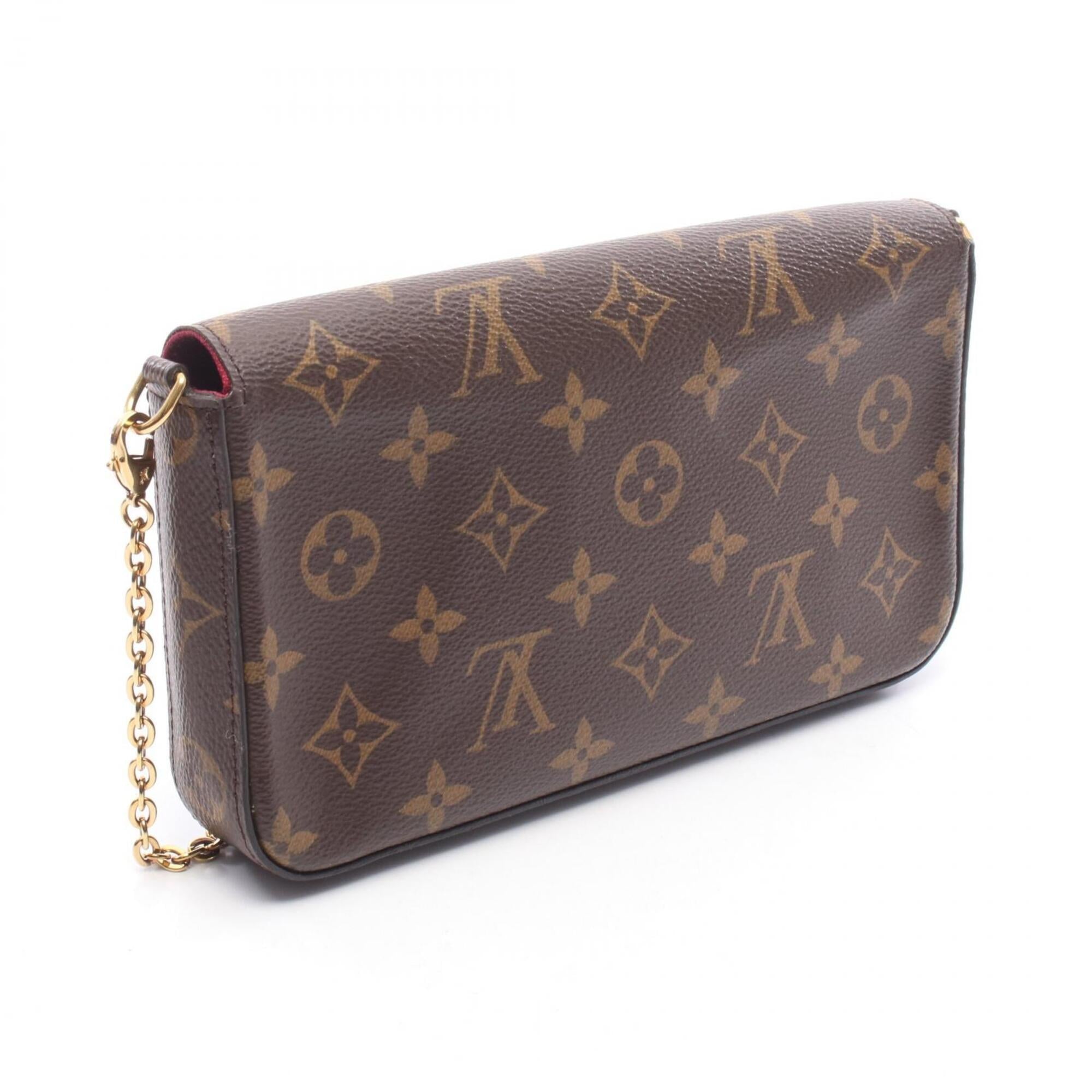 Louis Vuitton Brown Pvc Leather Handbag Pochette Shoulder Bag (Pre-Owned)