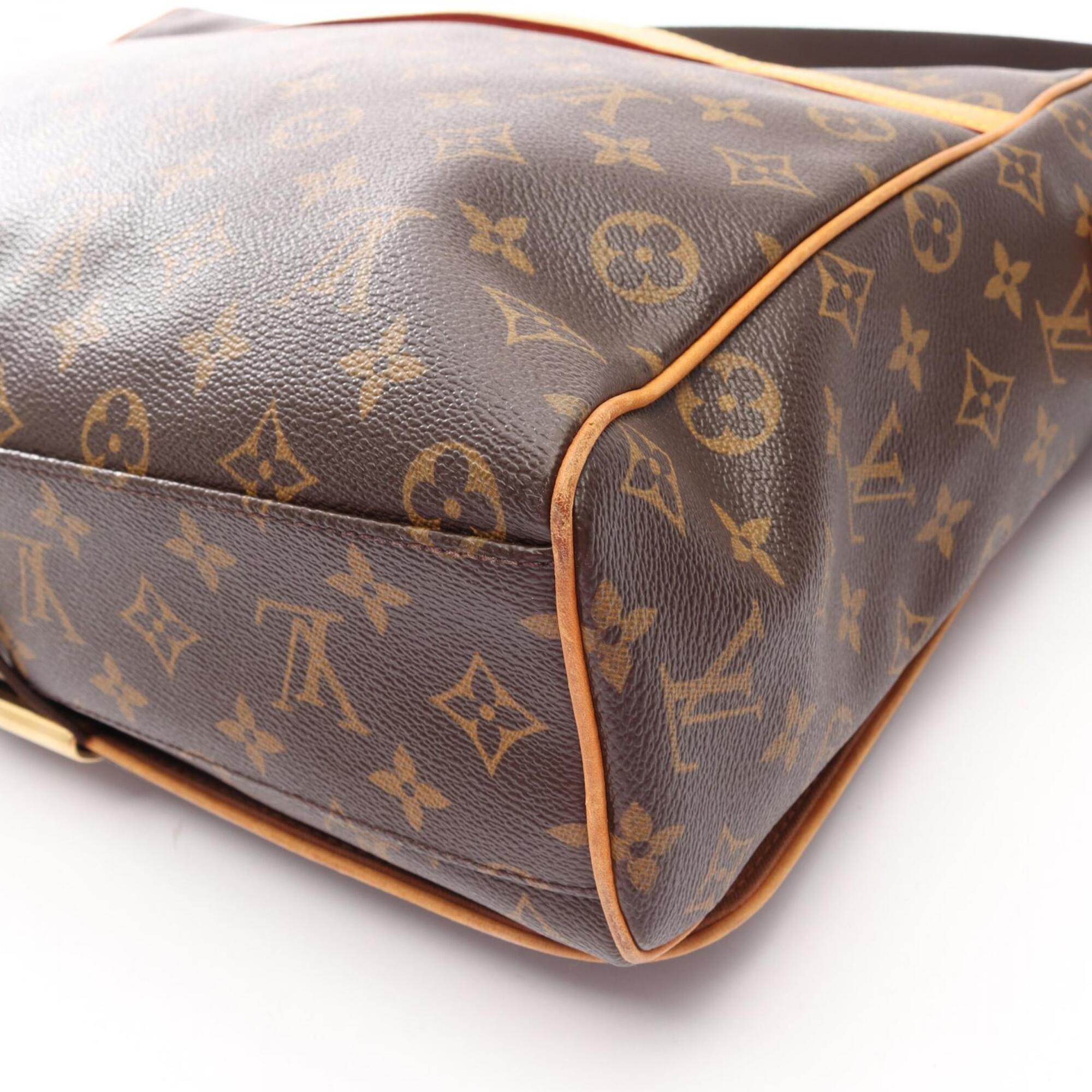 Louis Vuitton Brown Monogram Coated Canvas Leather Handbag Shoulder Bag (Pre-Owned)