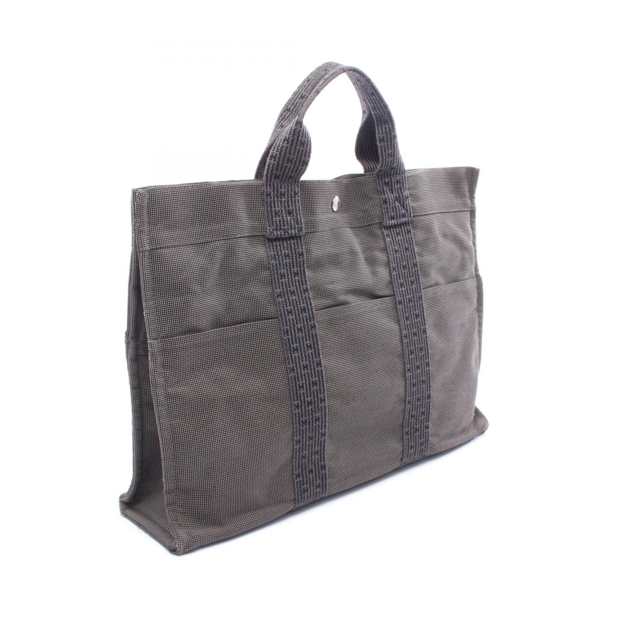 Hermes Gray Nylon Canvas Canvas Tote Bag (Pre-Owned)