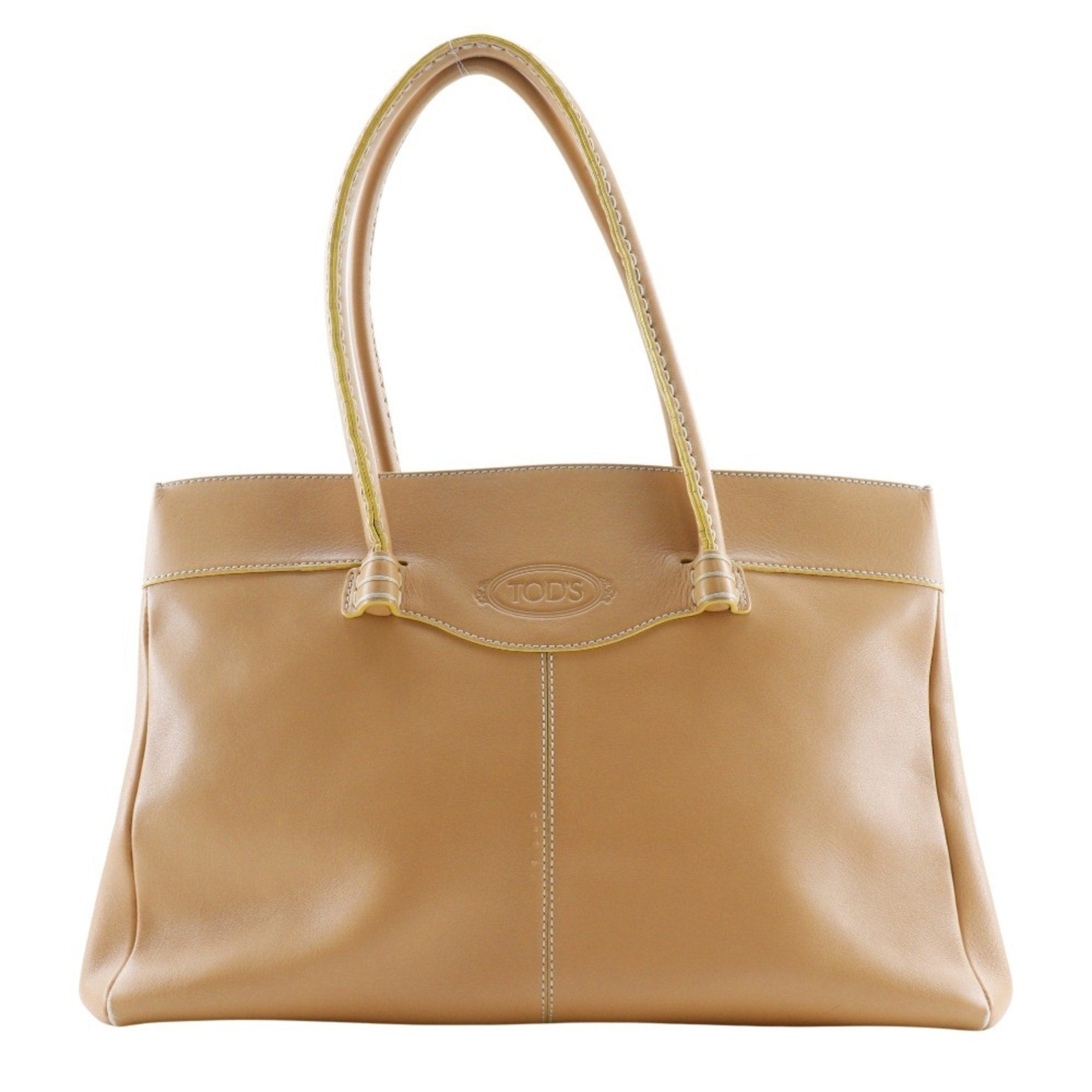 Tod's Beige Leather Shoulder Bag (Pre-Owned)