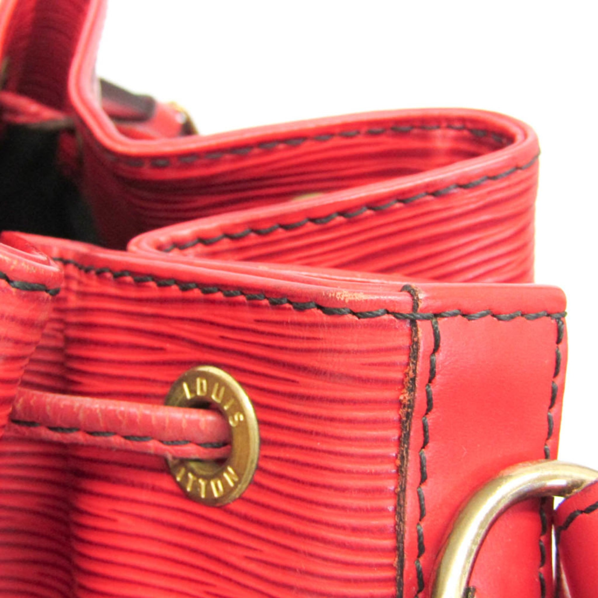 Louis Vuitton Noe Handbag Epi Leather Red Leather Shoulder Bag Bag (Pre-Owned)