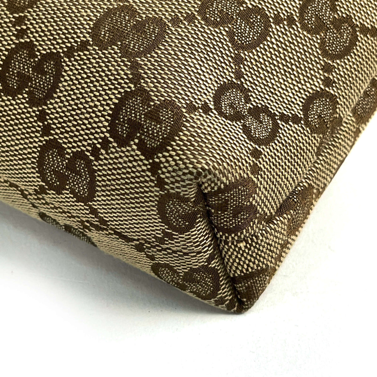 Gucci Brown Gg Canvas Leather Shoulder Bag (Pre-Owned)