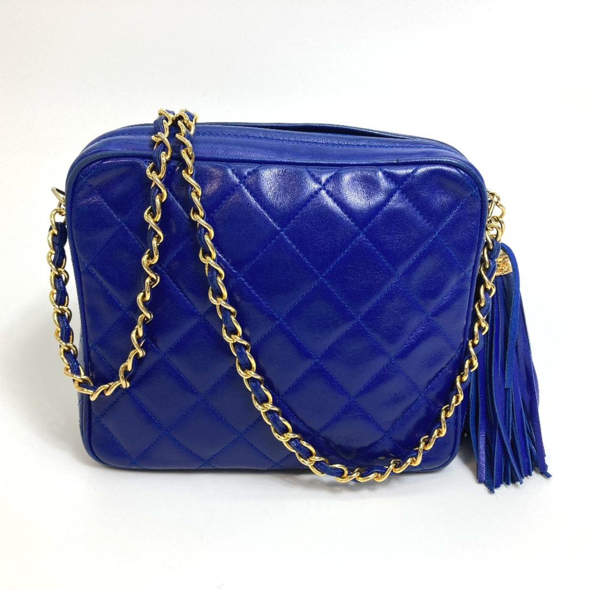 Chanel Blue Leather Shoulder Bag (Pre-Owned)