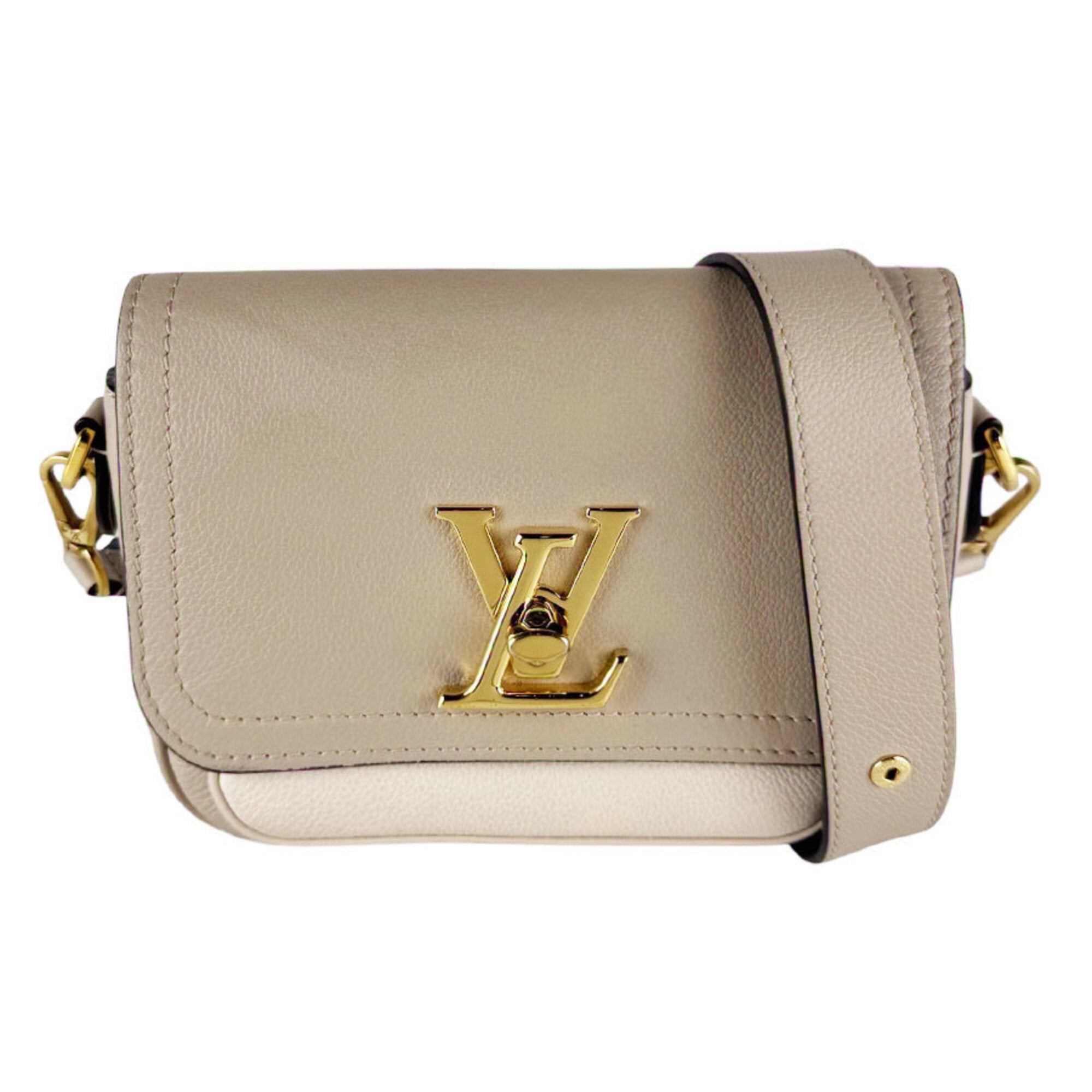 Louis Vuitton Grayish Leather Shoulder Bag (Pre-Owned)