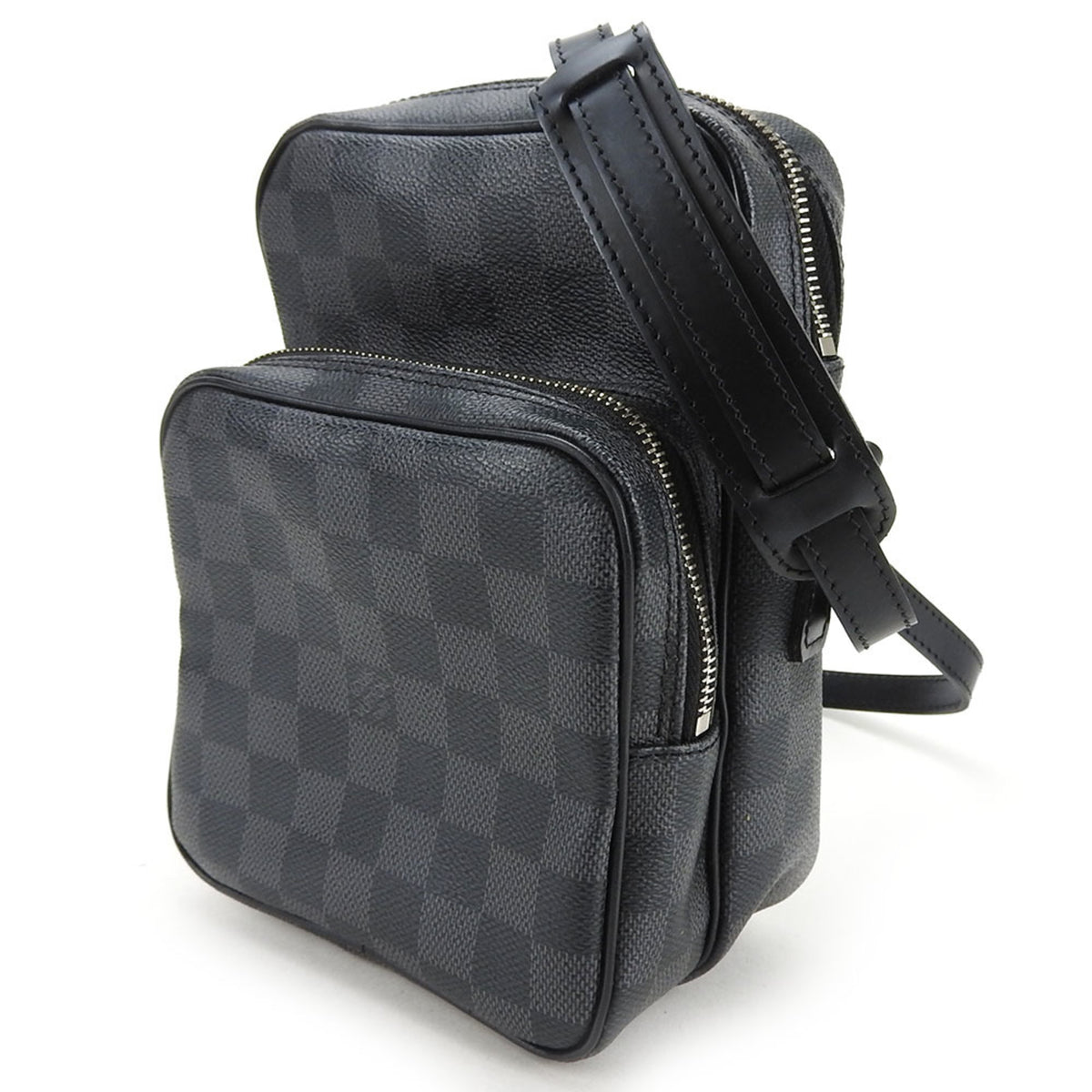 Louis Vuitton Damier Graphite Black Gray Damier Graphite Pochette Shoulder Bag (Pre-Owned)