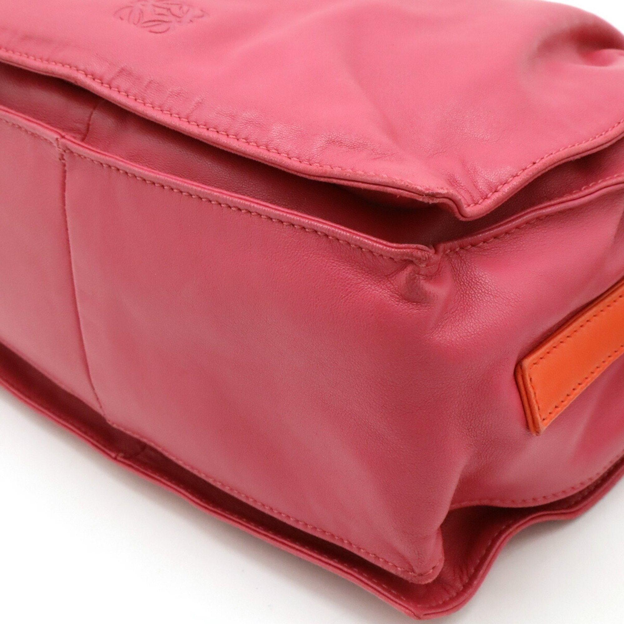 Loewe Orange Red Leather Pochette Shoulder Bag (Pre-Owned)