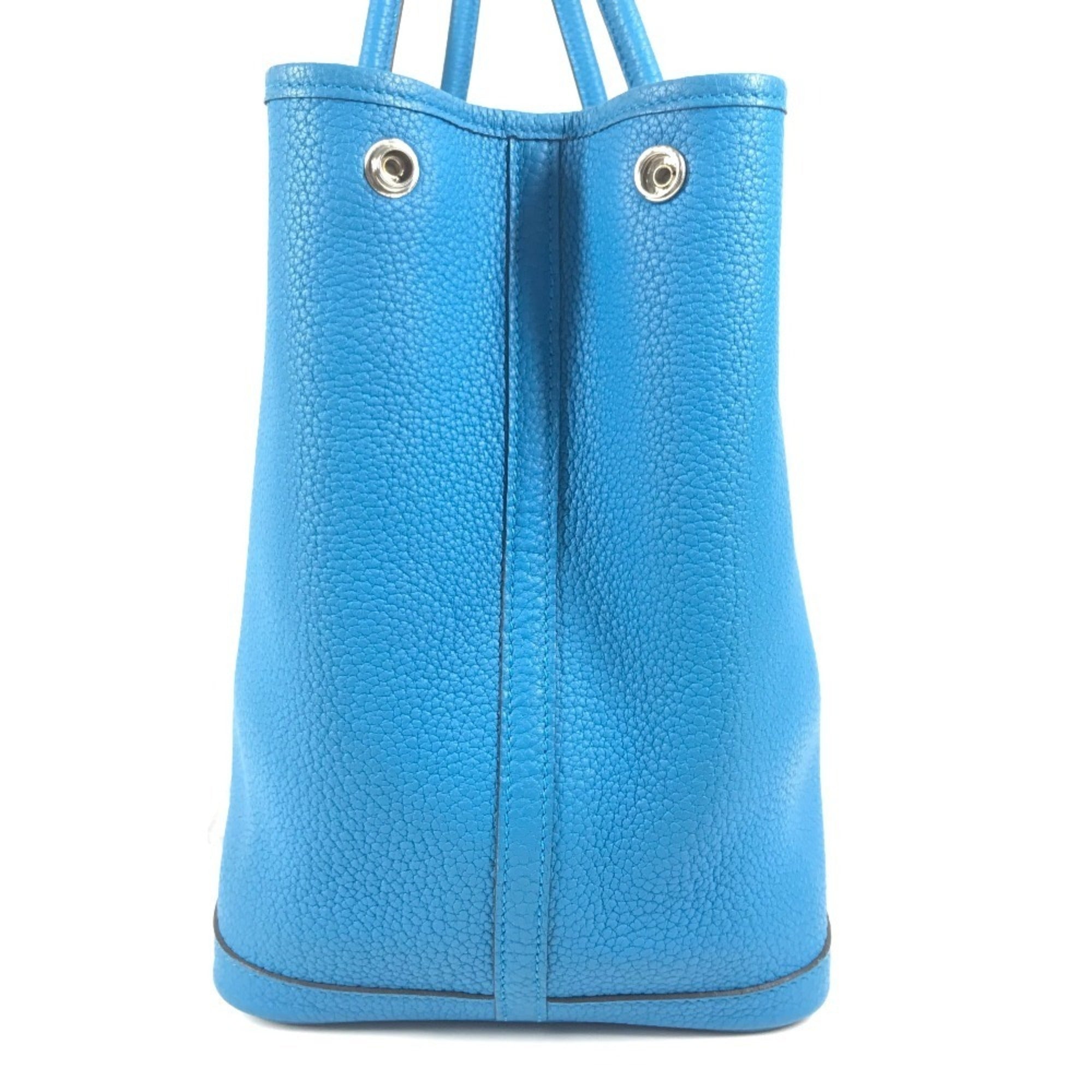 Hermes Bicolor Blue Negonda Leather Handbag Shoulder Bag Tote Bag (Pre-Owned)