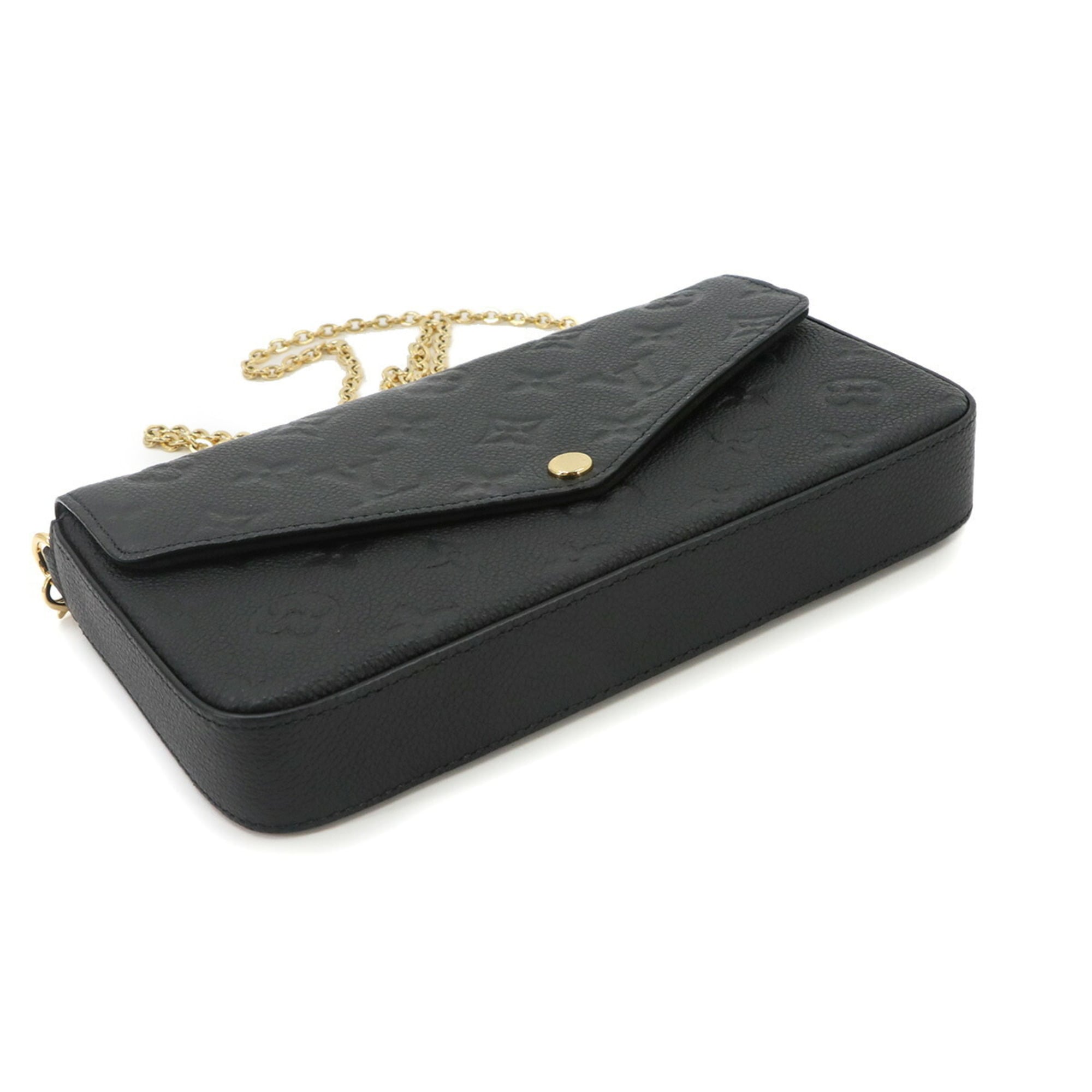 Louis Vuitton Monogram Empreinte Noir Monogram Empreinte Chain/Shoulder Wallet (Pre-Owned)