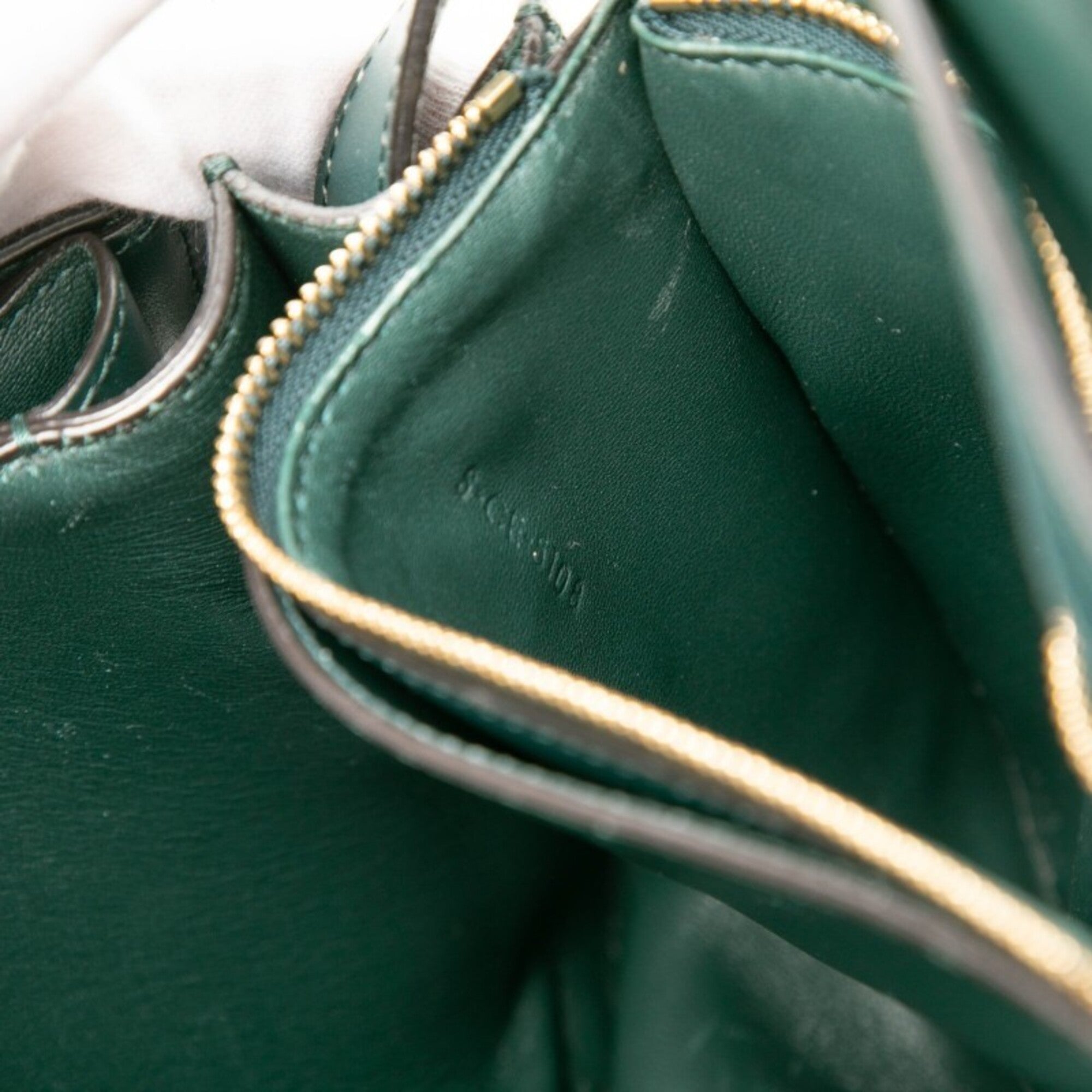 Celine Green Leather Shoulder Bag (Pre-Owned)