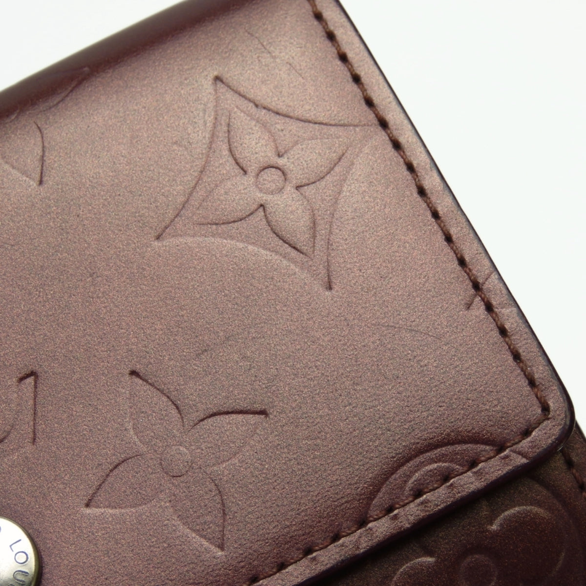 Louis Vuitton Bordeaux Violet Monogram Mat Wallet (Tri-Fold) (Pre-Owned)