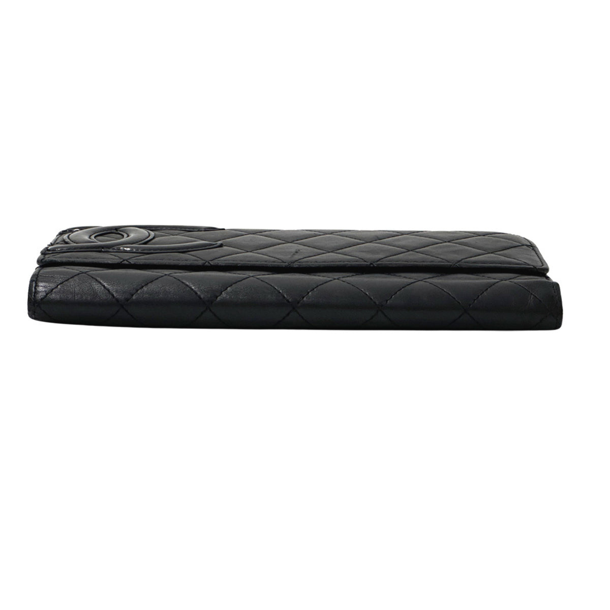 Chanel Black Pink Leather Long Wallet (Bi-Fold) (Pre-Owned)