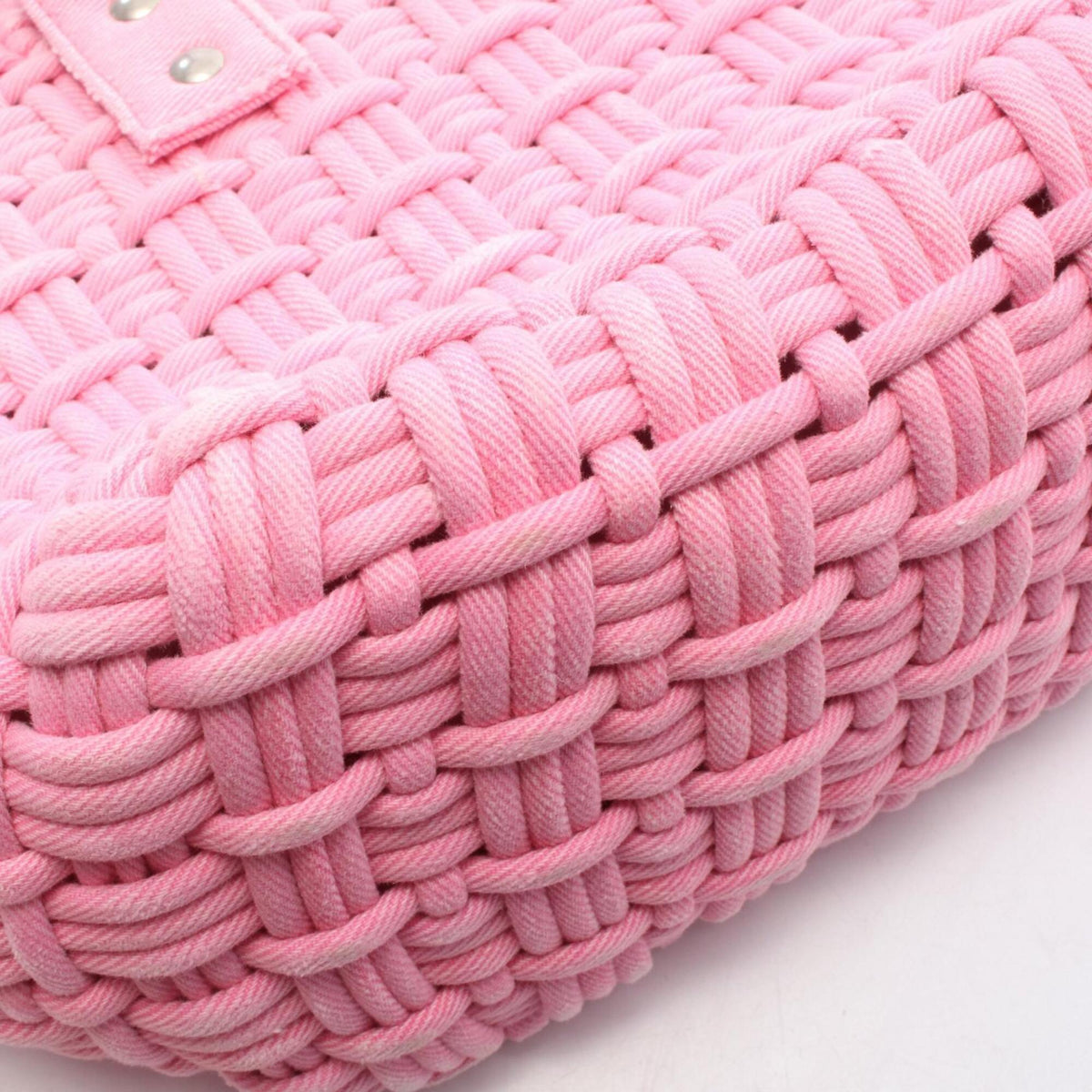 Balenciaga Pink Canvas Basket Handbag Tote Bag (Pre-Owned)