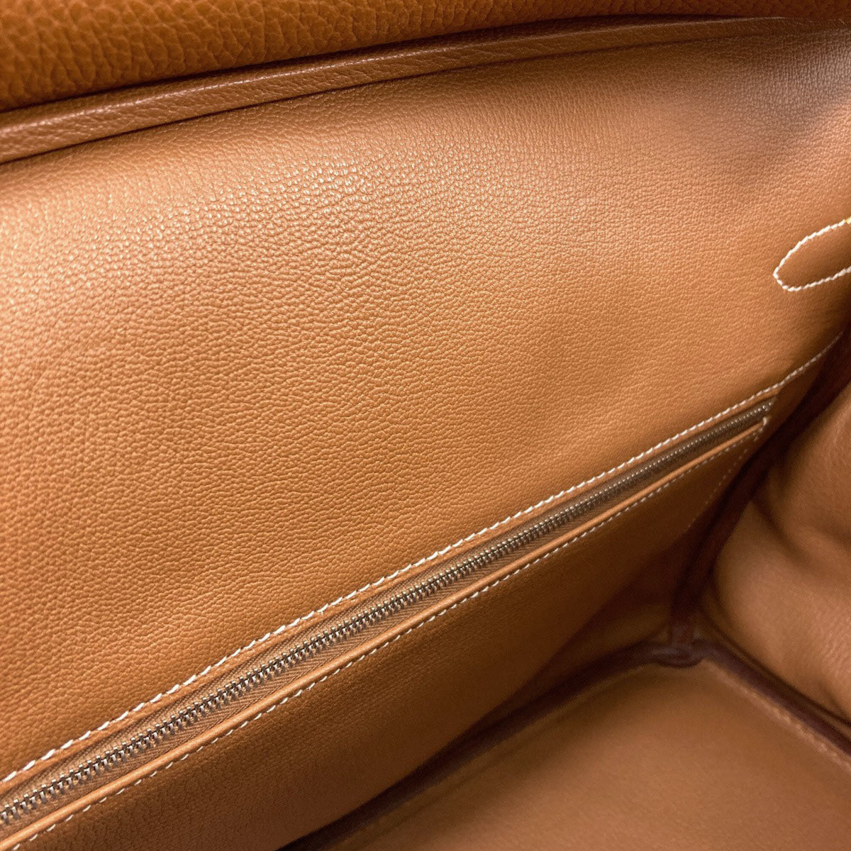 Hermes Gold Brown Taurillon Clemence Leather Handbag (Pre-Owned)