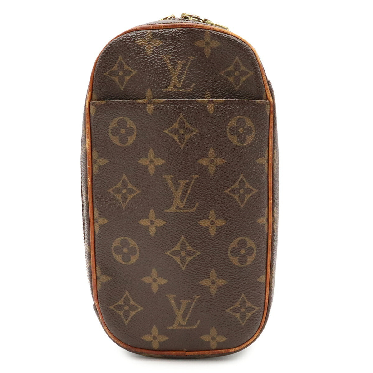 Louis Vuitton Brown Monogram Canvas Pochette Shoulder Bag Sling Bag (Pre-Owned)
