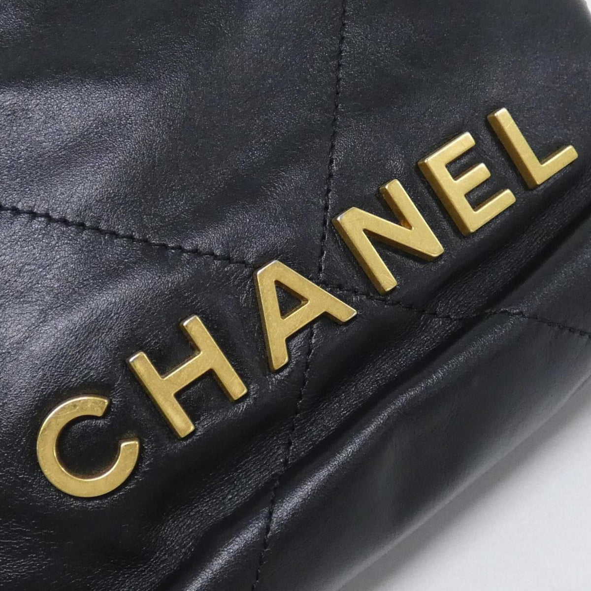 Chanel Black Leather Handbag (Pre-Owned)
