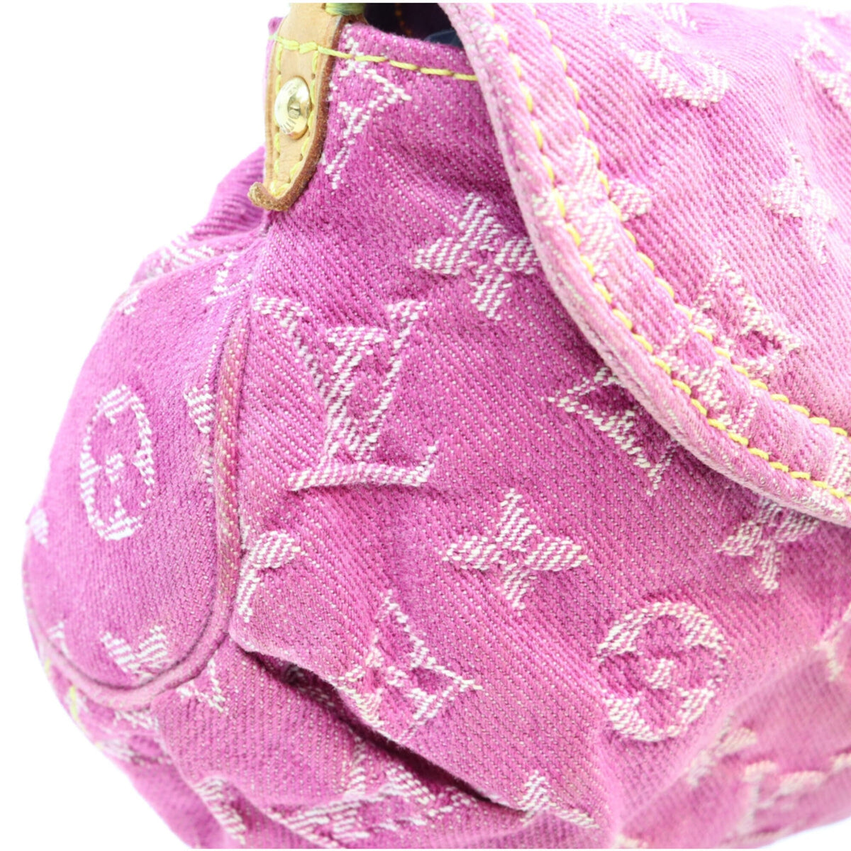 Louis Vuitton Pink Monogram Denim Shoulder Bag (Pre-Owned)