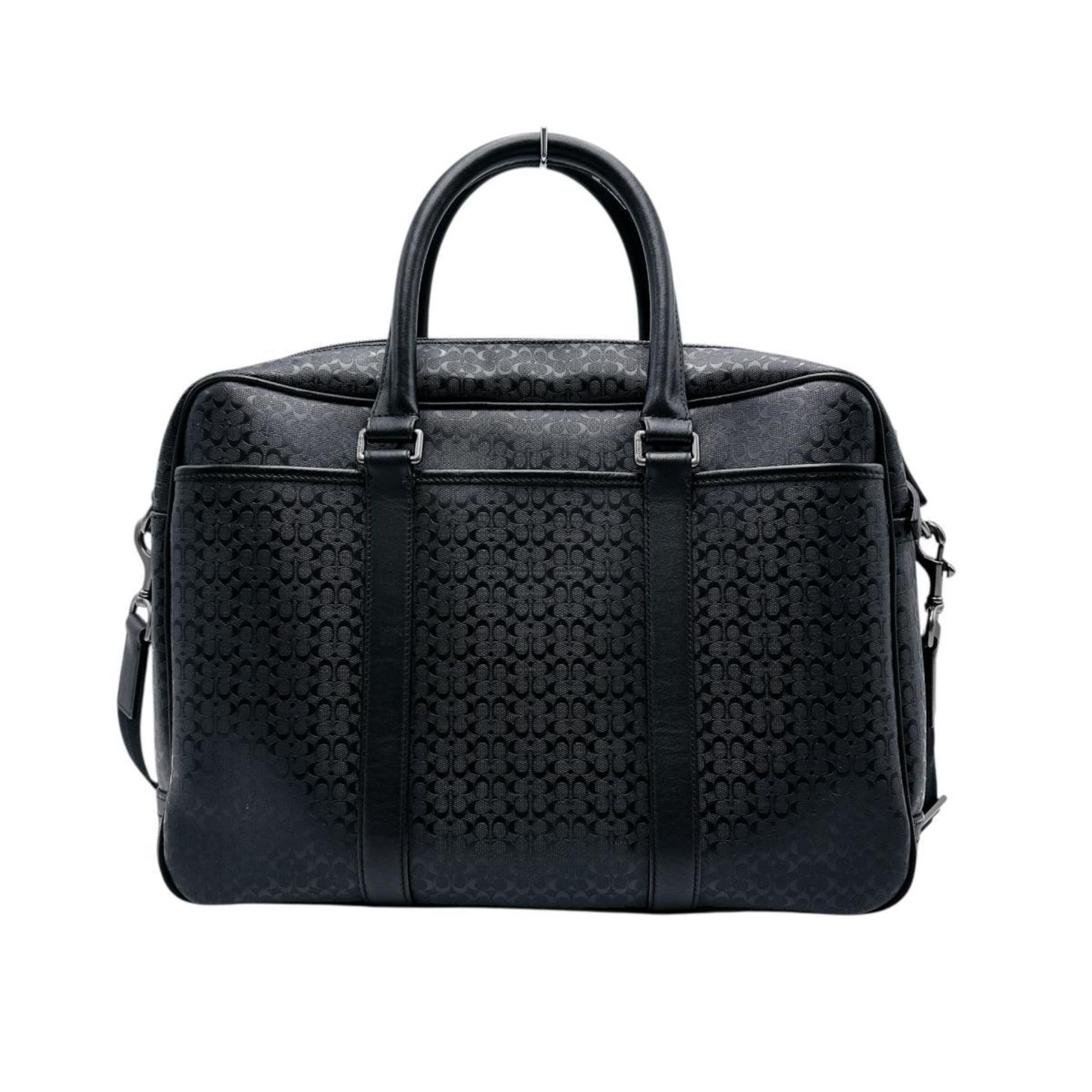 Coach Black Pvc Briefcase (Pre-Owned)