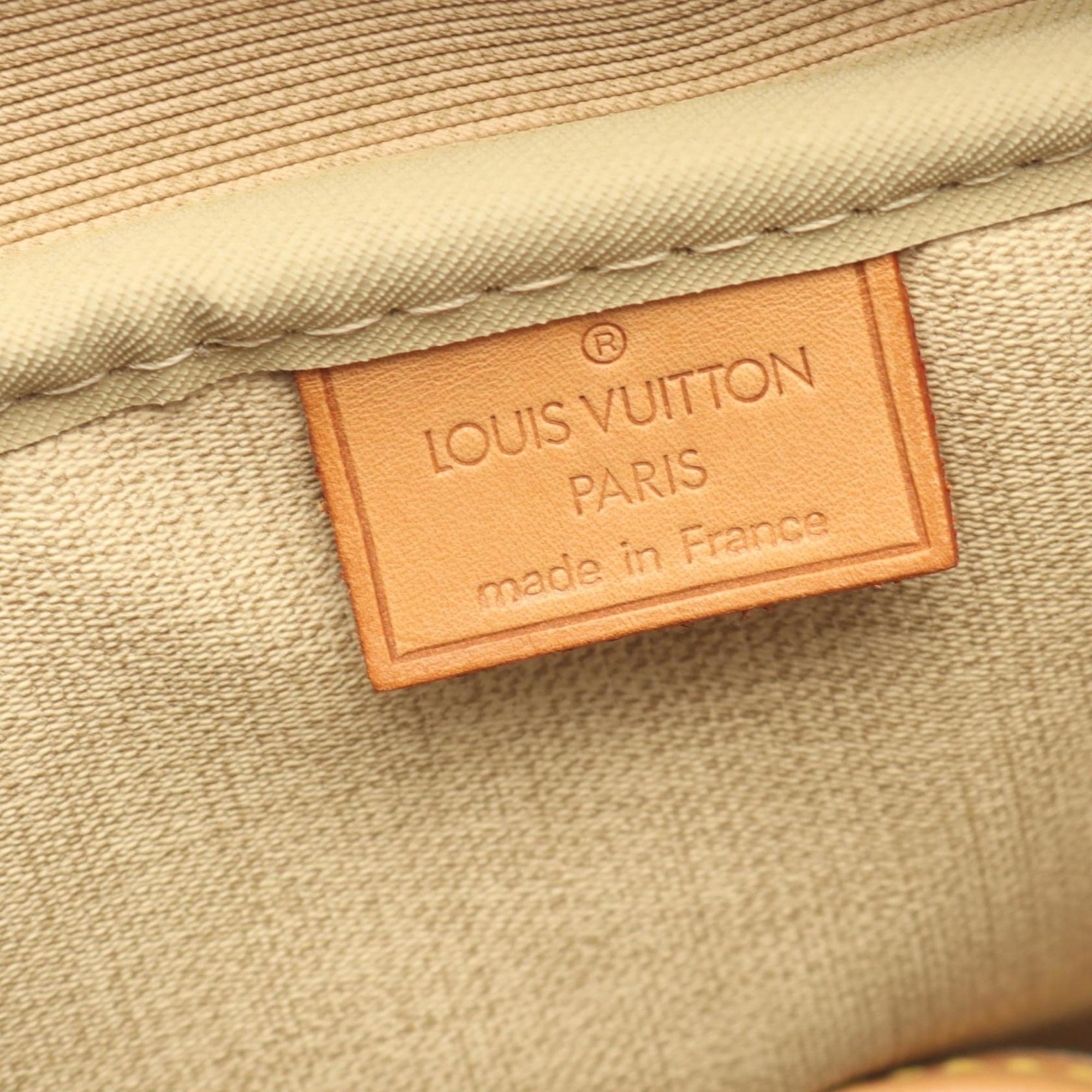 Louis Vuitton Monogram Brown Coated Canvas Leather Handbag (Pre-Owned)