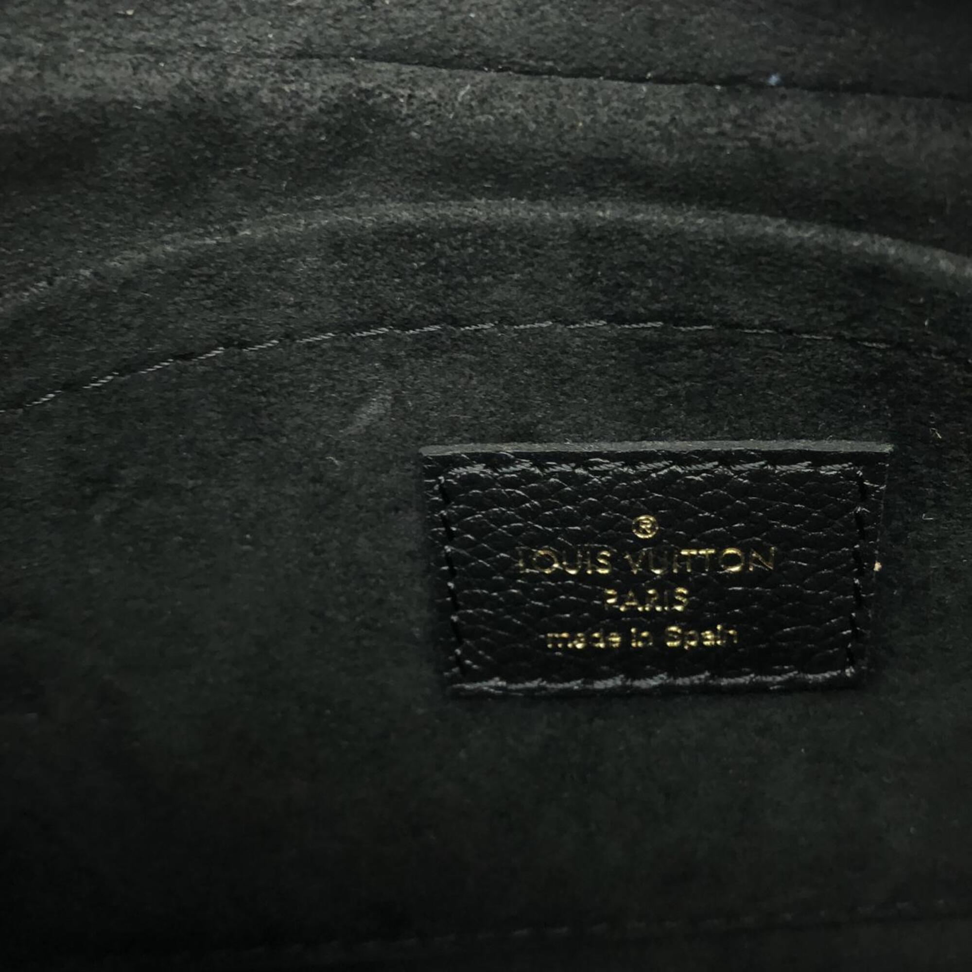 Louis Vuitton Black Leather Shoulder Bag (Pre-Owned)