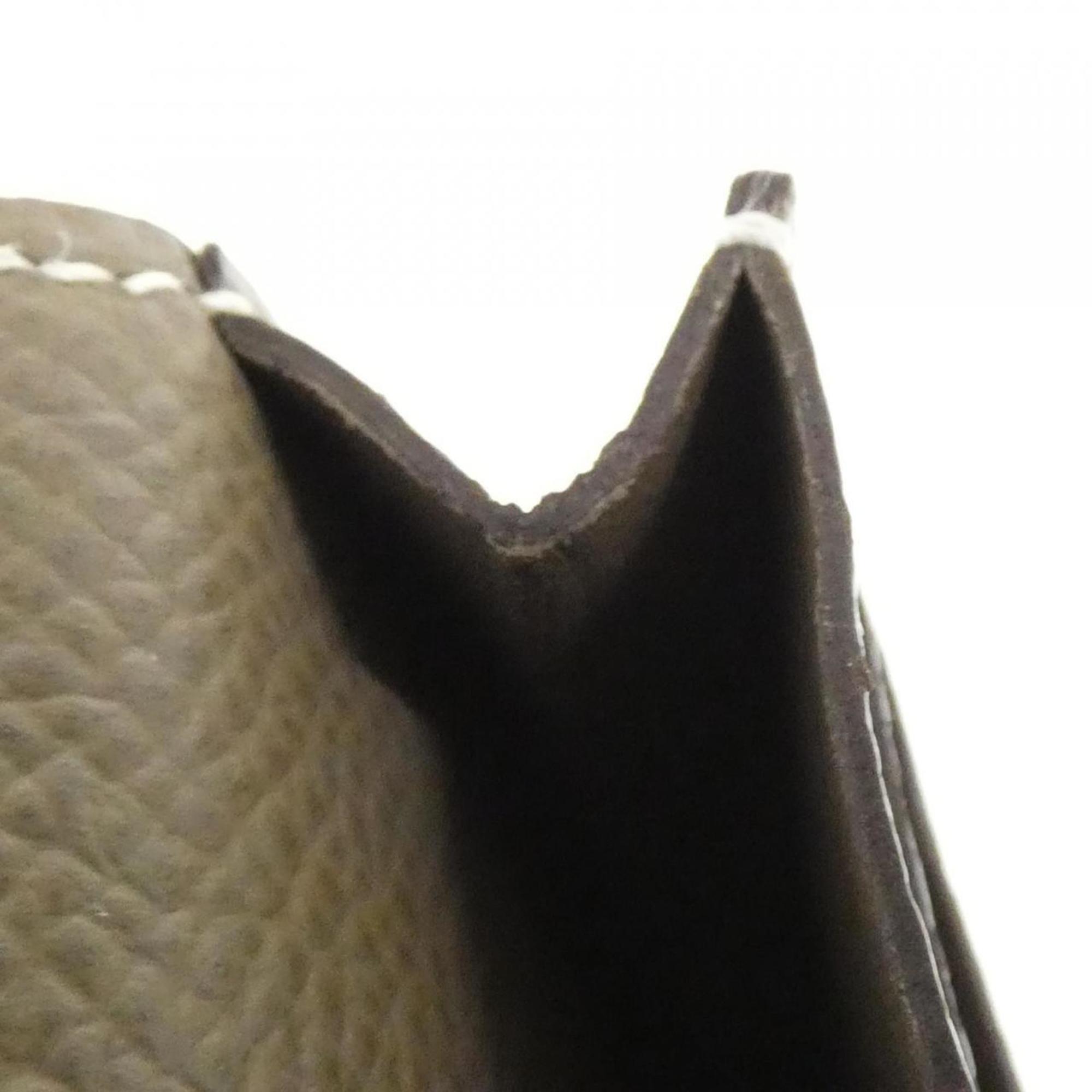 Hermes Etoupe Gray Epsom Leather Long Wallet (Bi-Fold) (Pre-Owned)