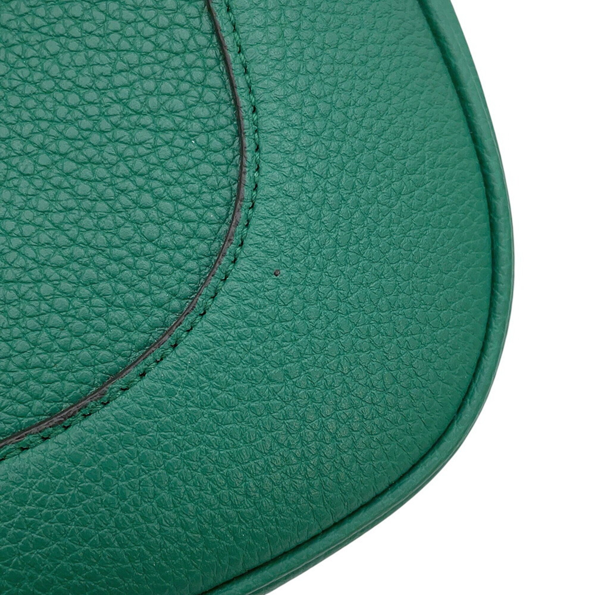 Gucci Green Leather Handbag Shoulder Bag (Pre-Owned)
