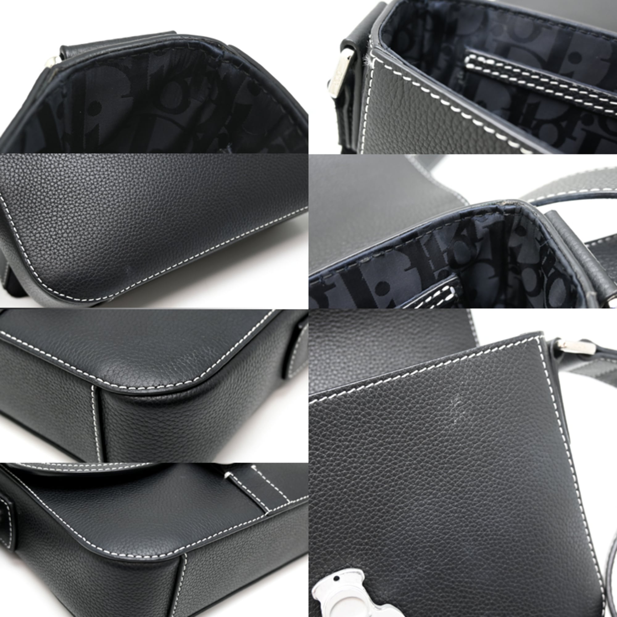 Christian Dior Black Leather Shoulder Bag (Pre-Owned)