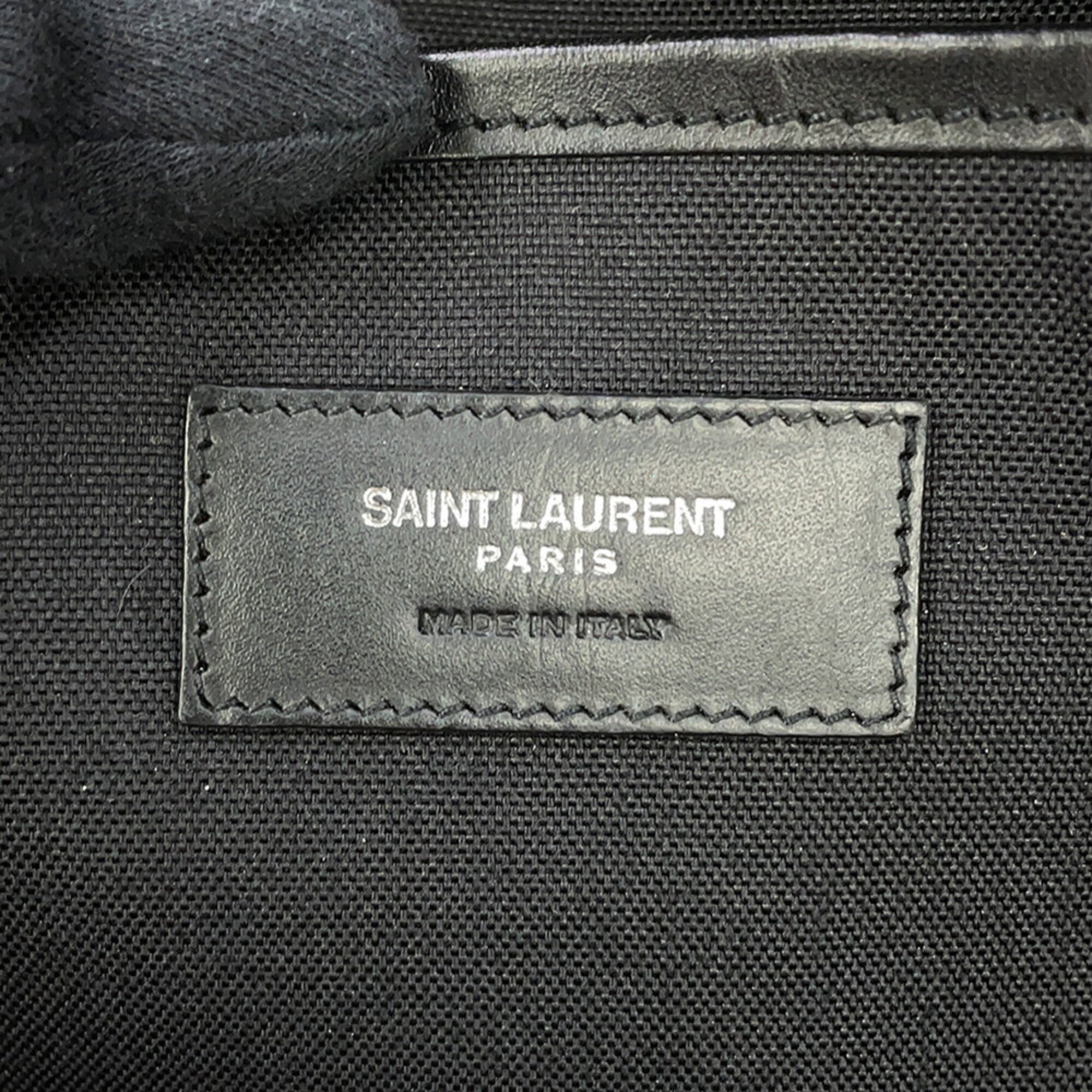Yves Saint Laurent Black Multi-Color Nylon Backpack Handbag (Pre-Owned)