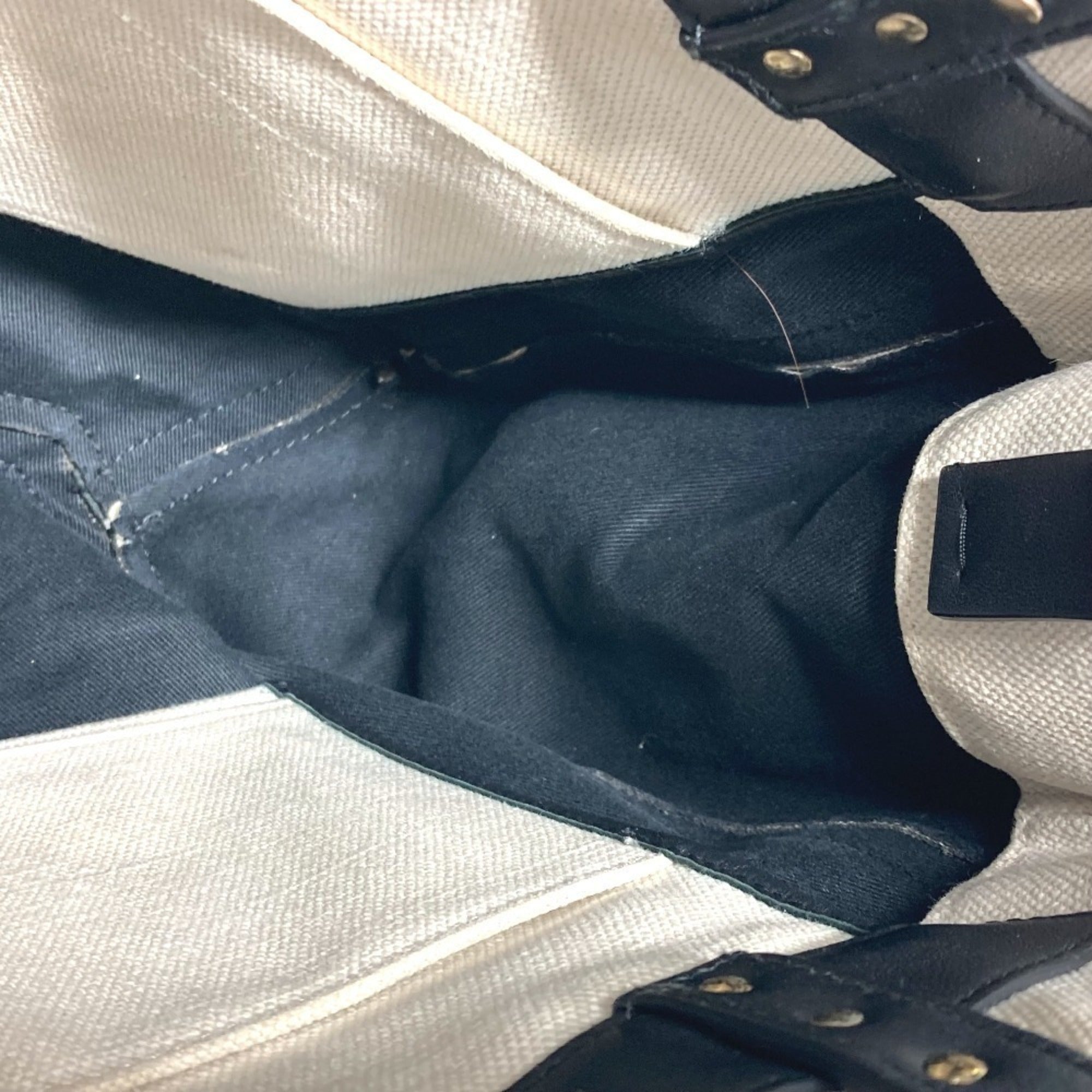 Valentino Black White Canvas Shoulder Bag Tote Bag (Pre-Owned)