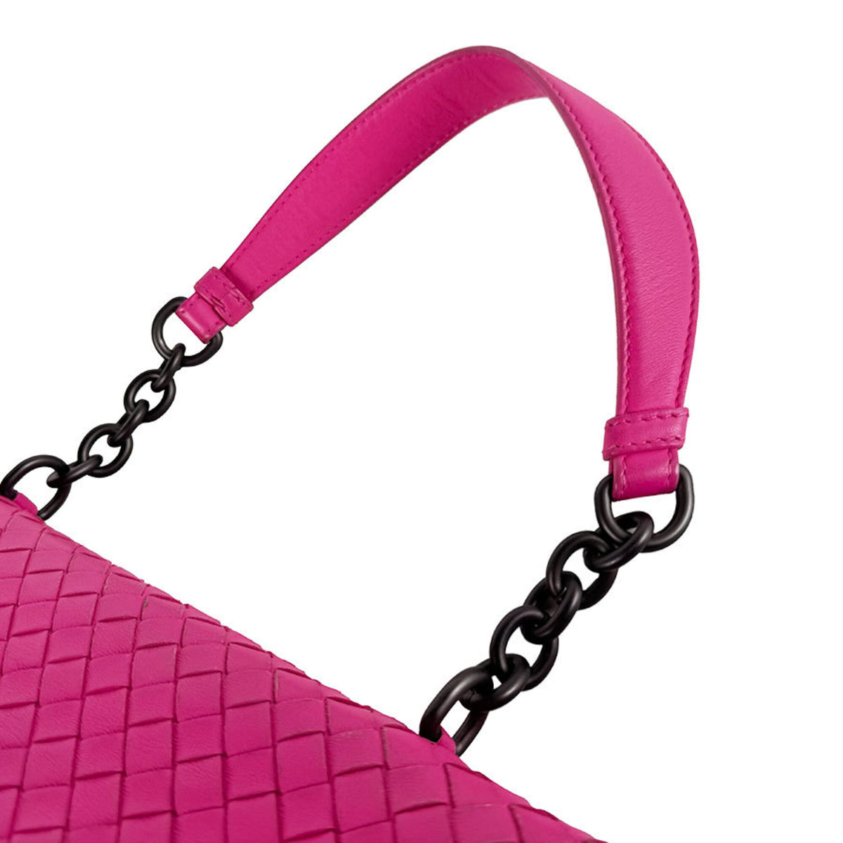 Bottega Veneta Pink Intrecciato Shoulder Bag (Pre-Owned)