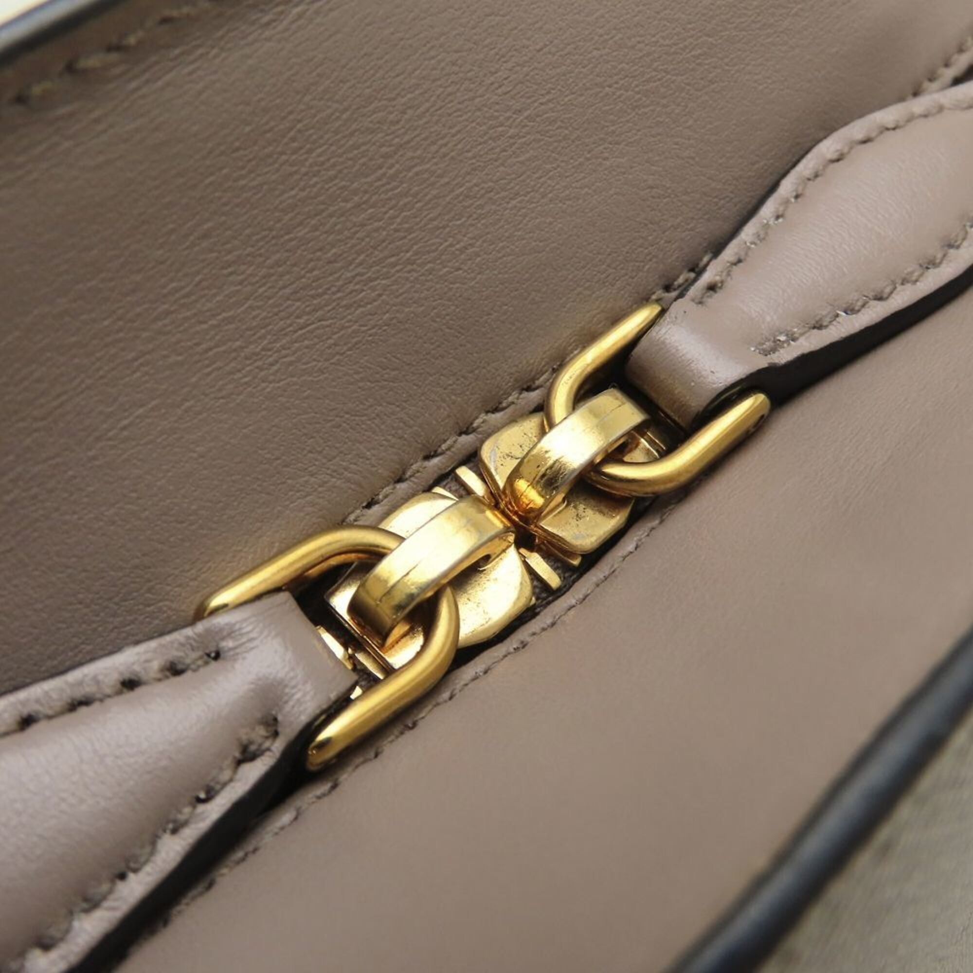Prada Grayish Saffiano Triangle Leather Shoulder Bag (Pre-Owned)