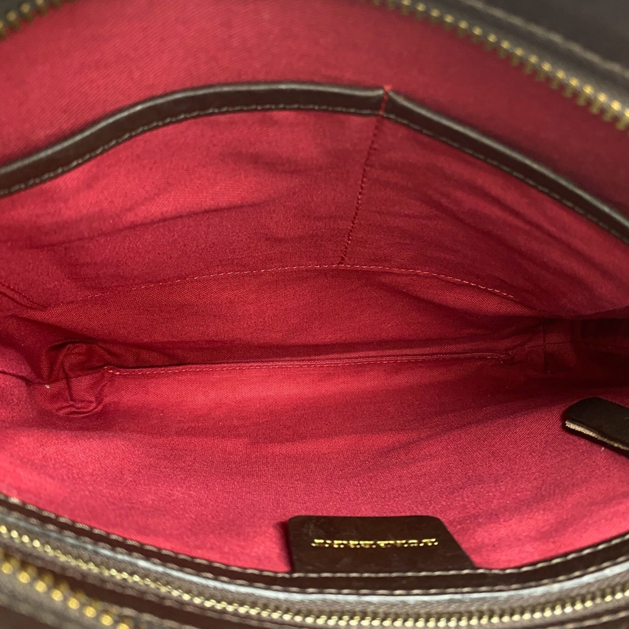 Burberry Beige Brown Leather Wool Pochette Shoulder Bag (Pre-Owned)