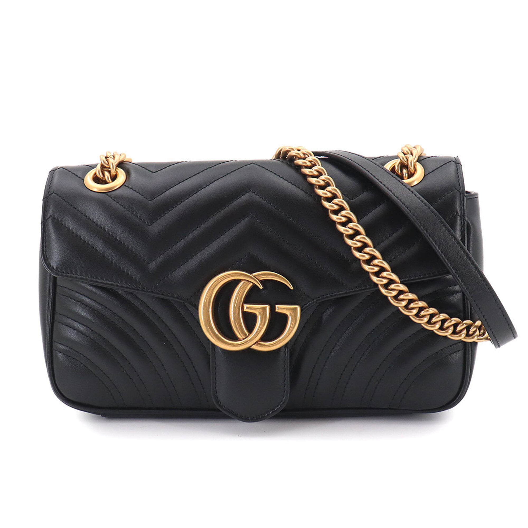 Gucci Black Leather Handbag Shoulder Bag (Pre-Owned)