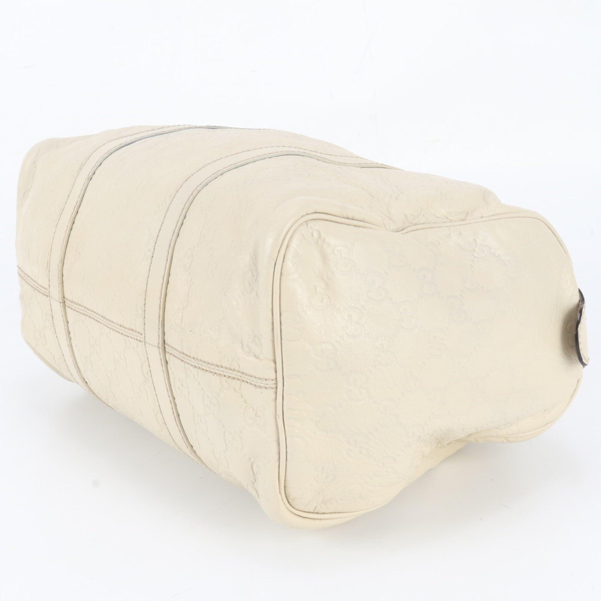 Gucci Off-White Leather Handbag Tote Bag (Pre-Owned)