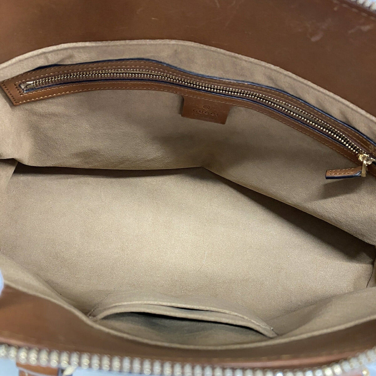 Gucci Brown Pvc Handbag (Pre-Owned)