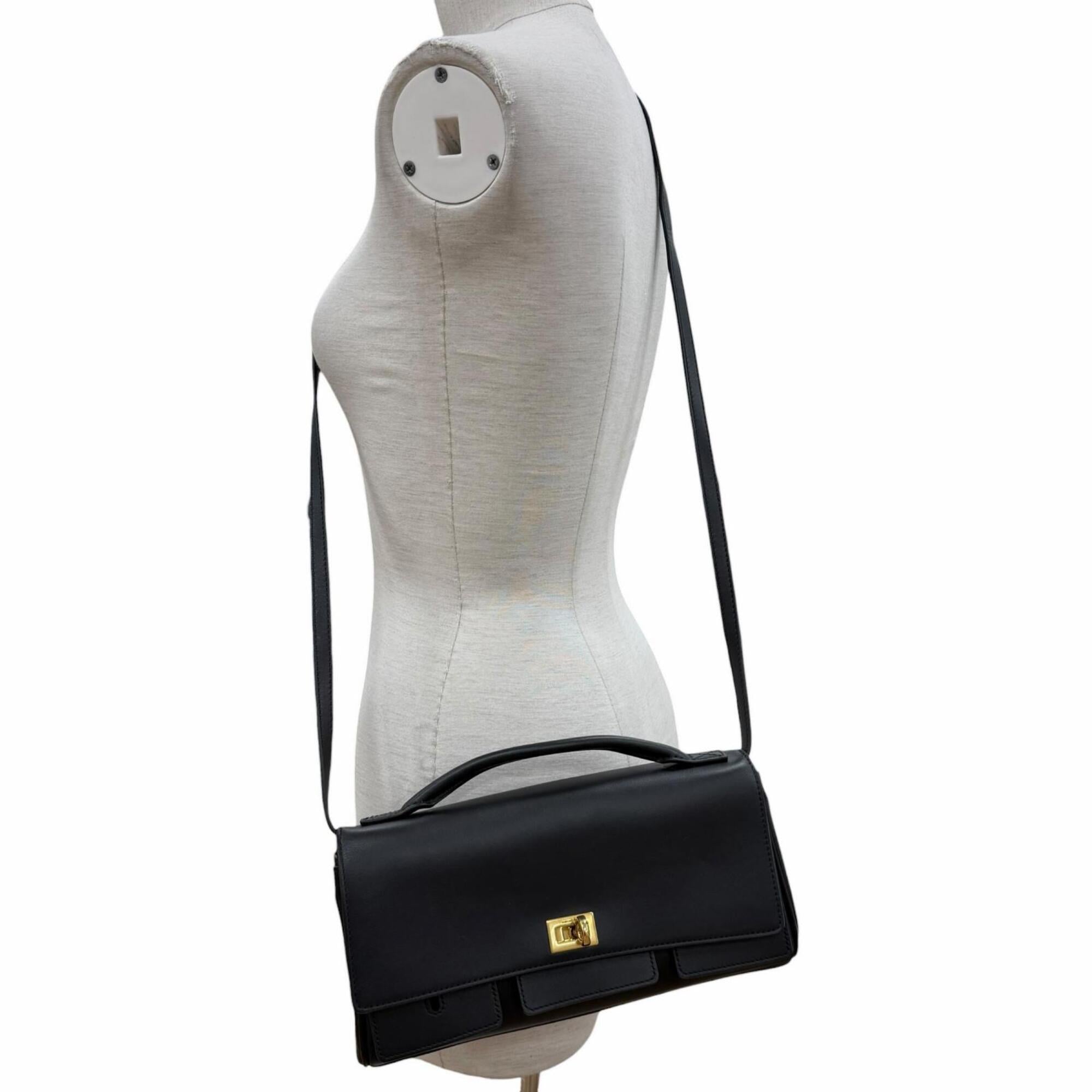 Balenciaga Black Leather Shoulder Bag (Pre-Owned)