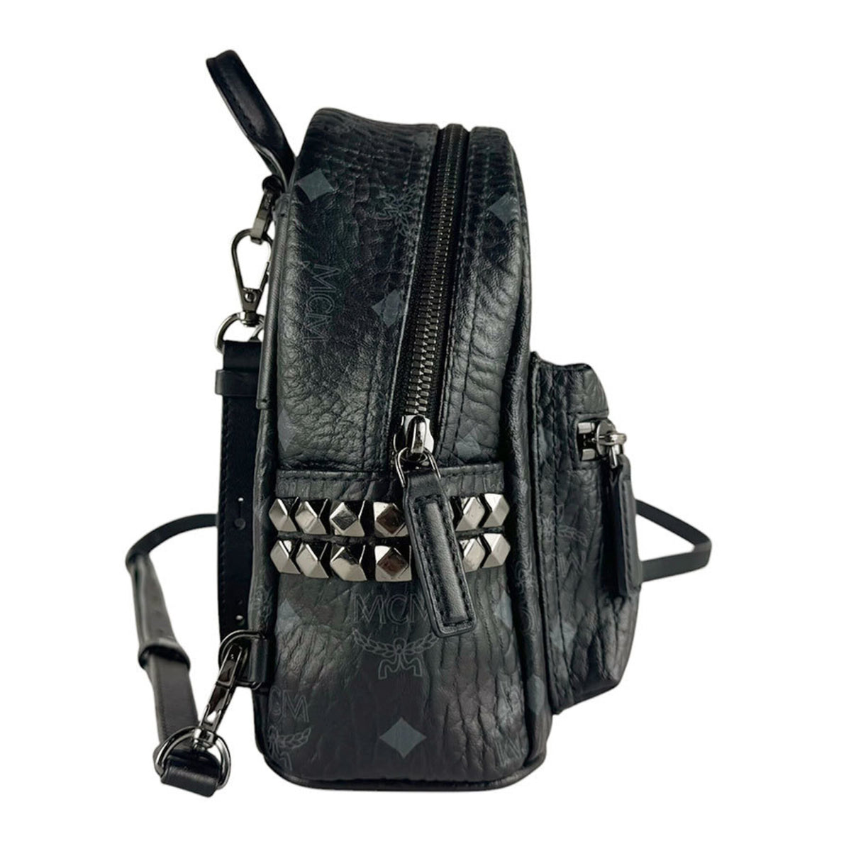 Mcm Black Leather Backpack (Pre-Owned)