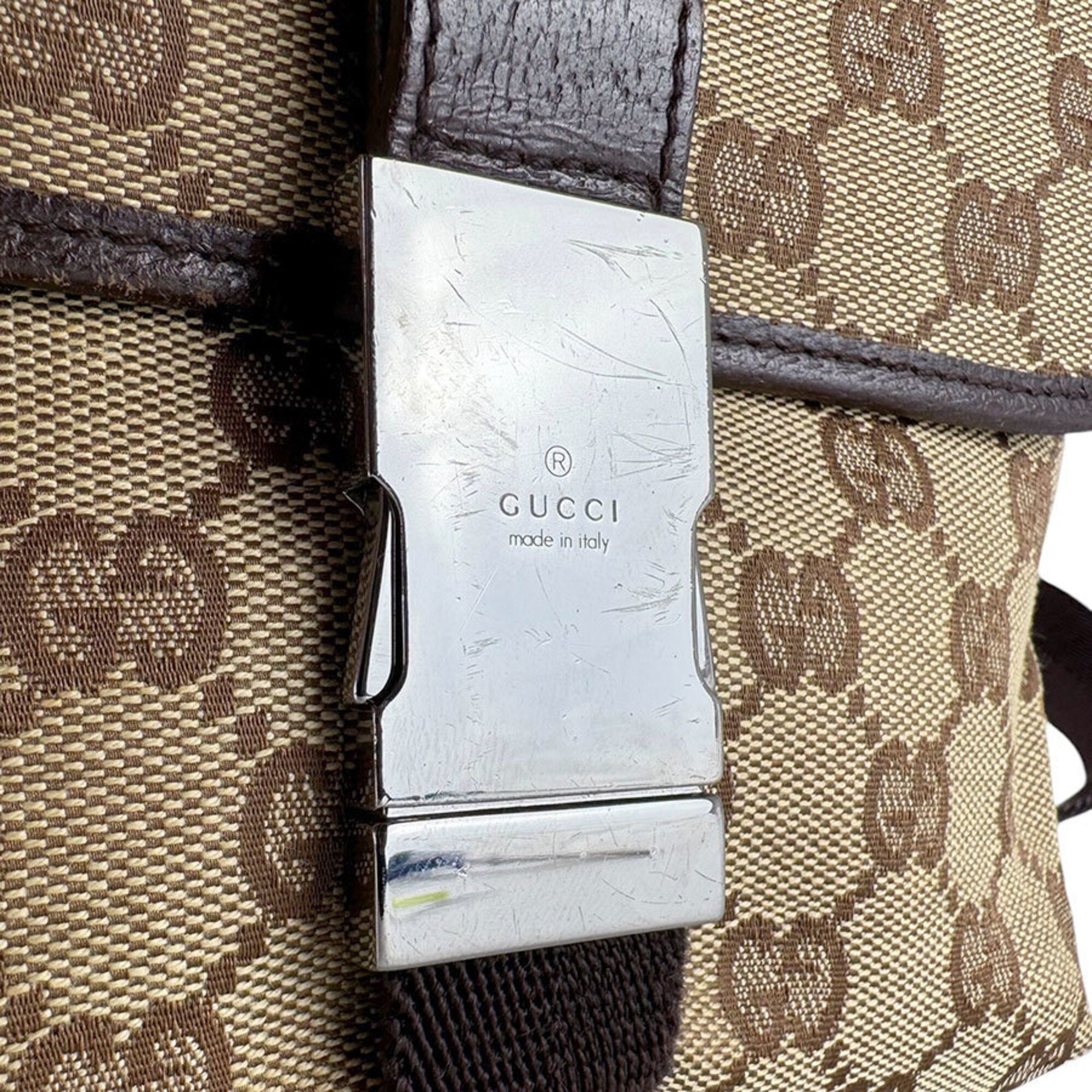 Gucci Brown Gg Canvas Fanny Pack Sling Bag (Pre-Owned)