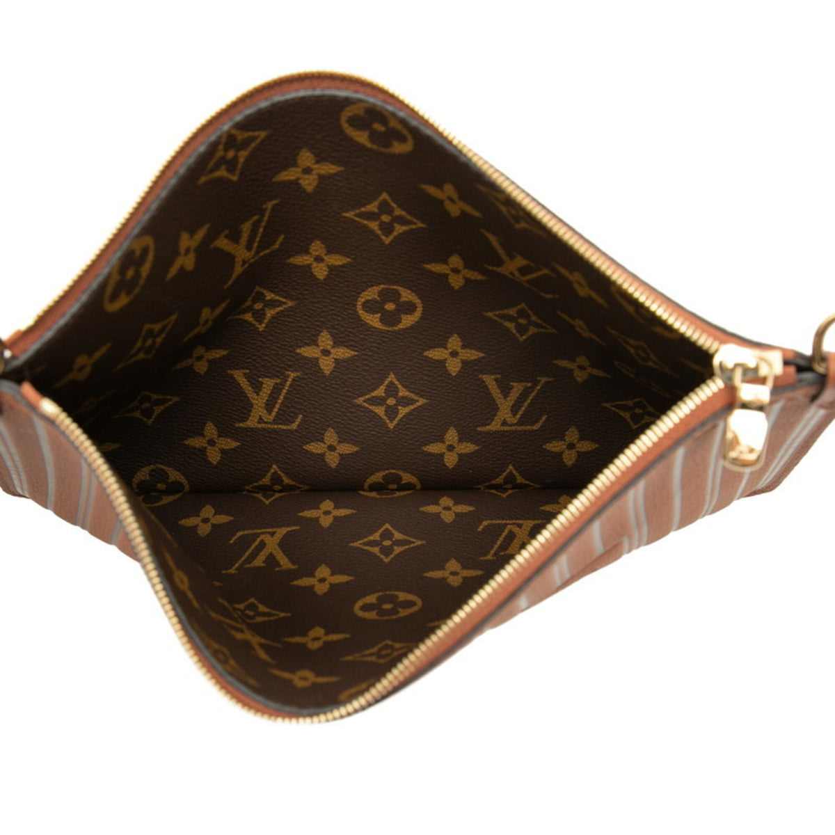 Louis Vuitton Brown Pvc Leather Handbag Pouch (Pre-Owned)