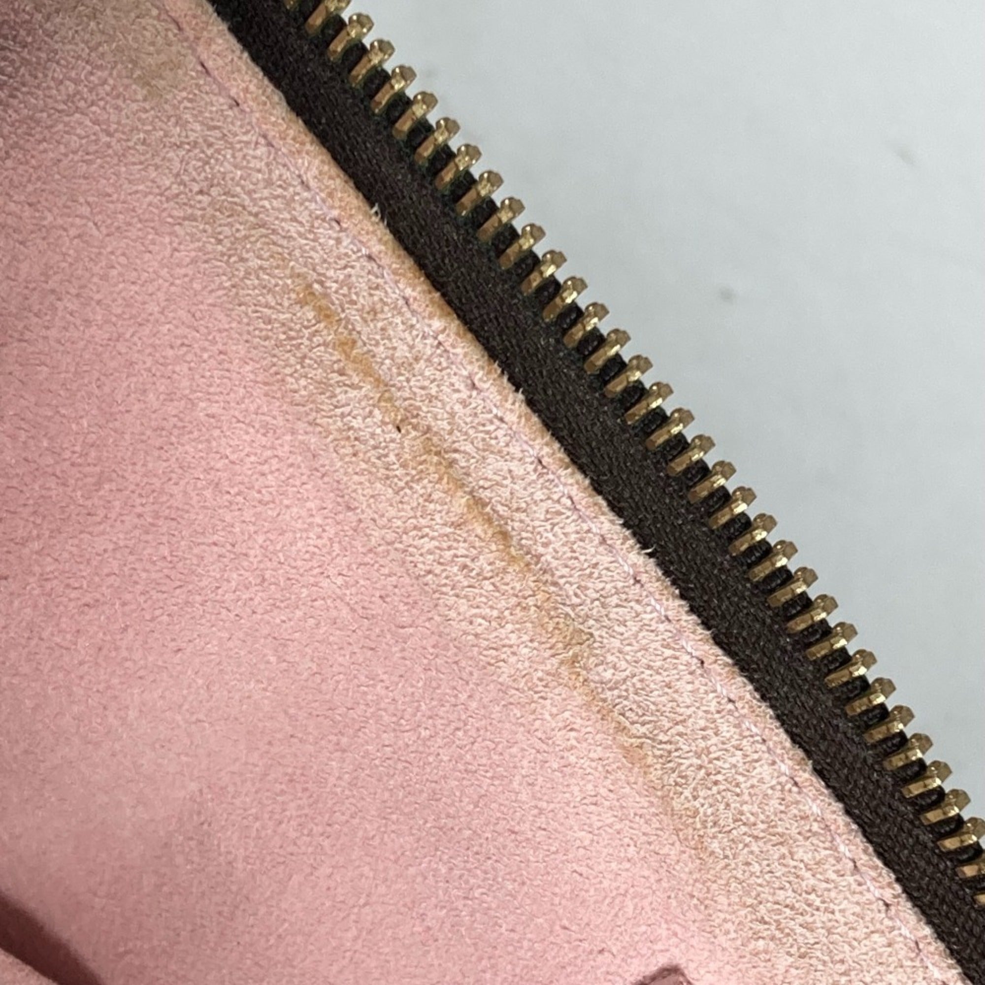 Louis Vuitton Brown Pink Rose Ballerine Damier Canvas Handbag Shoulder Bag (Pre-Owned)