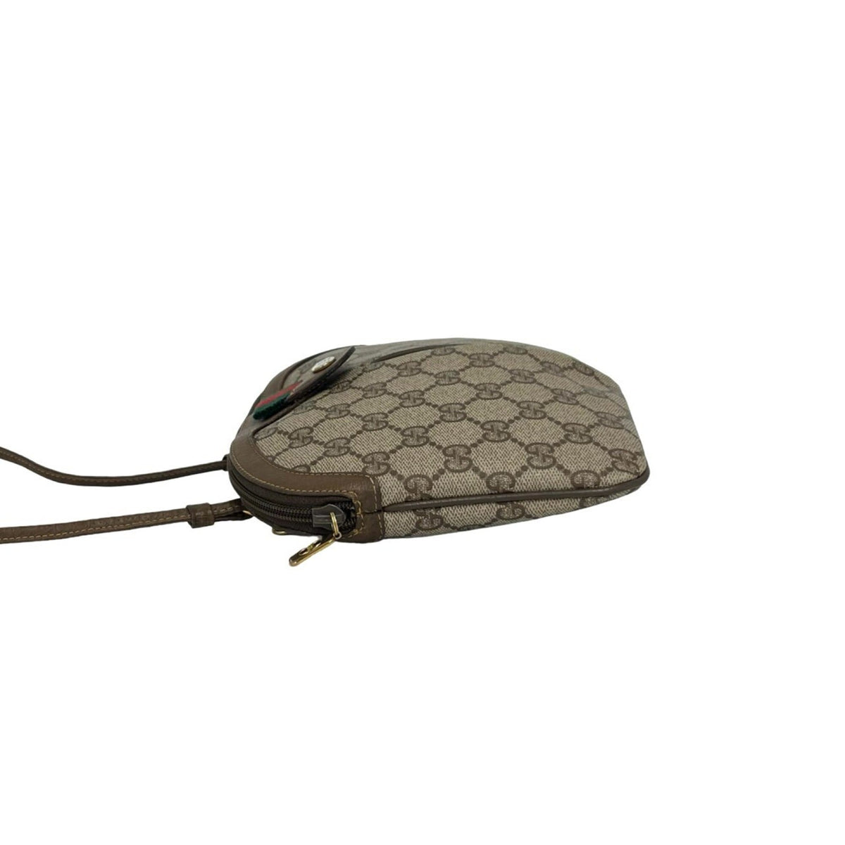 Gucci Brown Leather Pvc Pochette Shoulder Bag (Pre-Owned)