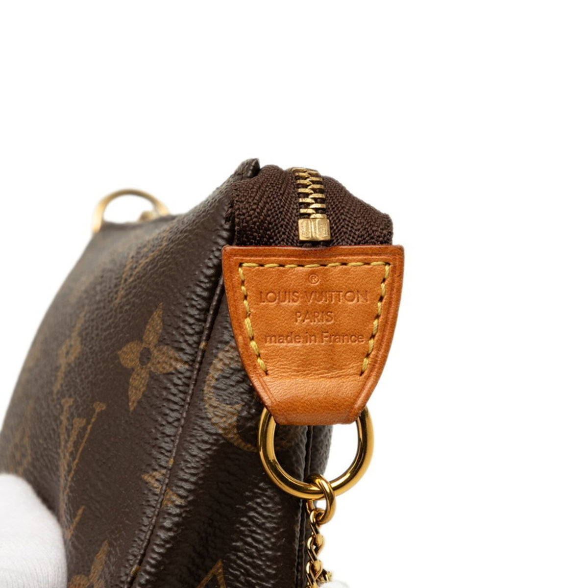 Louis Vuitton Brown Pvc Leather Handbag Pochette Pouch (Pre-Owned)