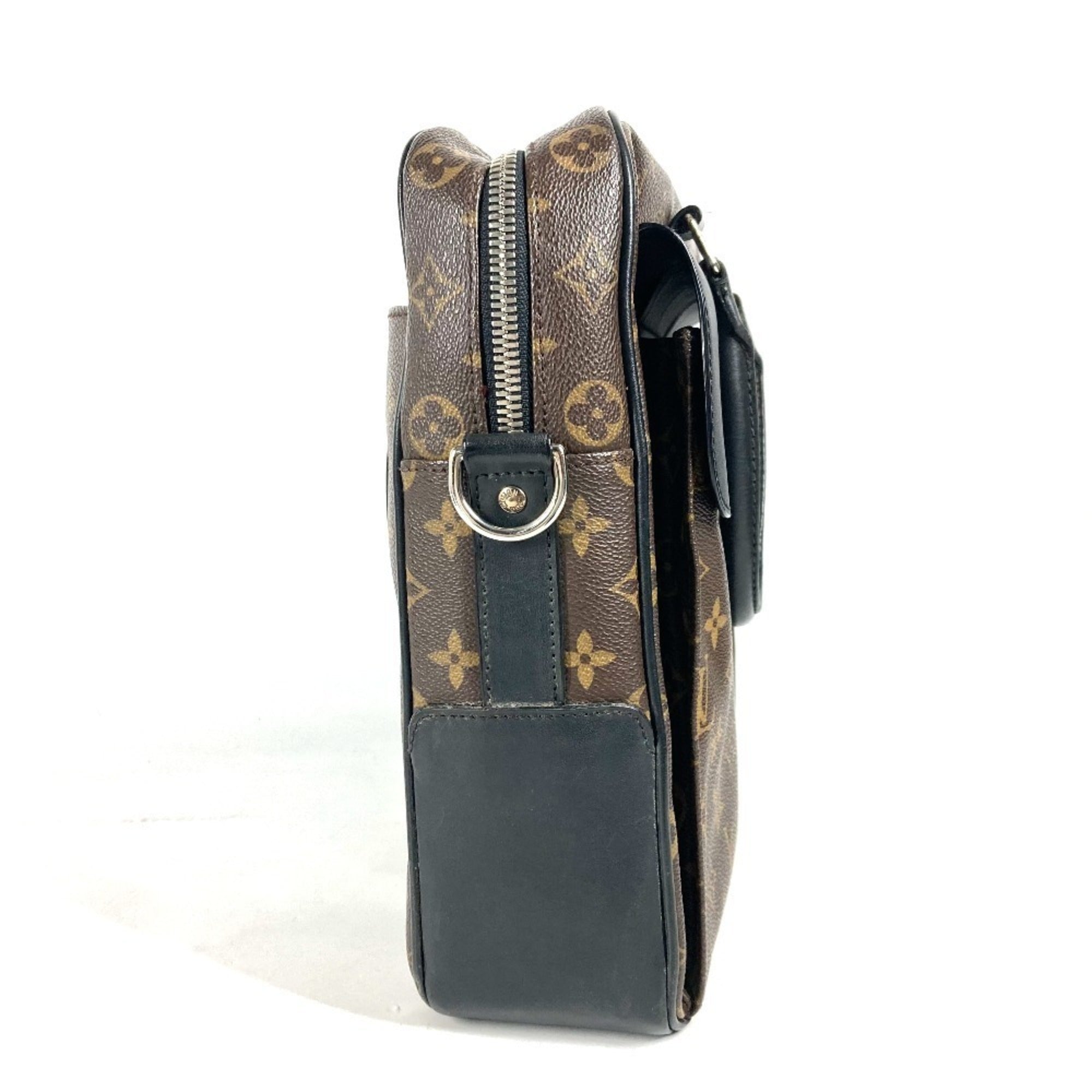 Louis Vuitton Black Brown Monogram Canvas Briefcase Shoulder Bag (Pre-Owned)