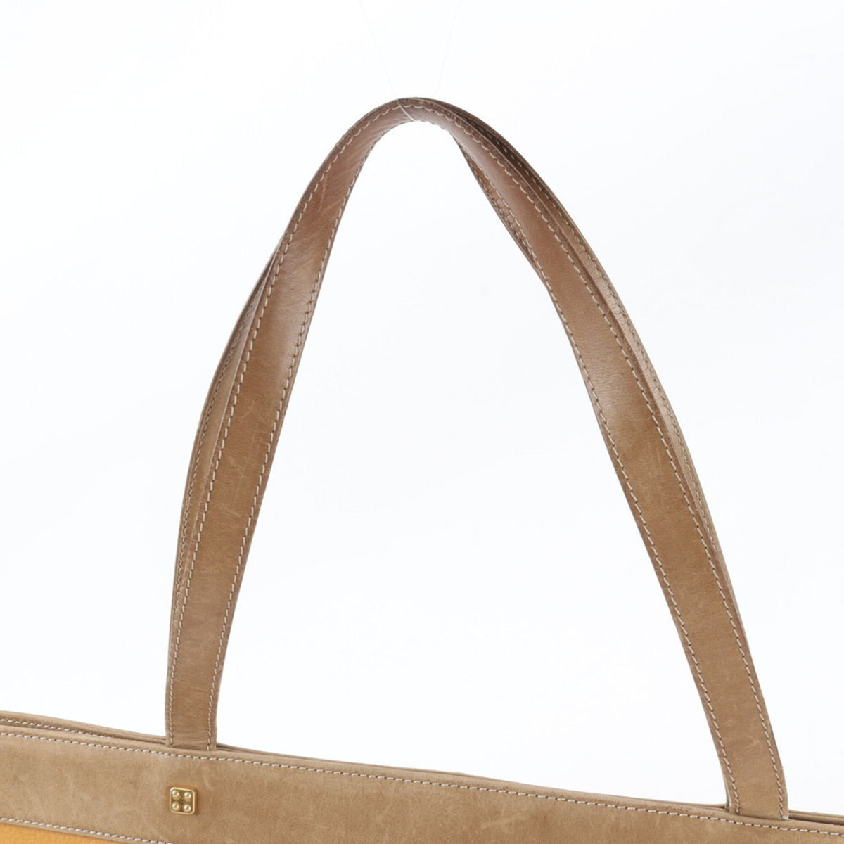 Loewe Brown Orange Leather Handbag Shoulder Bag Tote Bag (Pre-Owned)