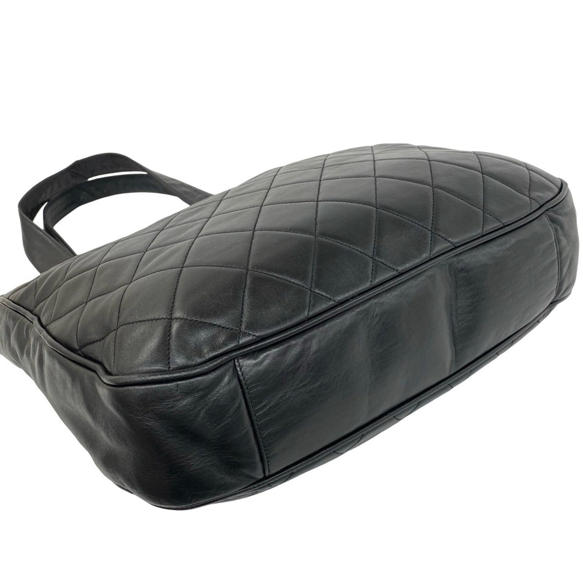 Chanel Black Leather Shoulder Bag Tote Bag (Pre-Owned)