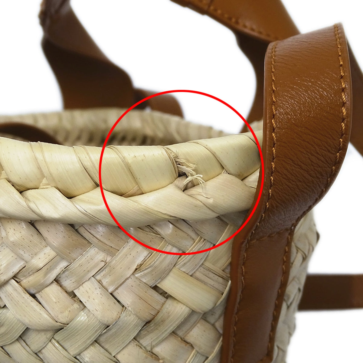 Chloé Brown Raffia Leather Basket Handbag Shoulder Bag (Pre-Owned)