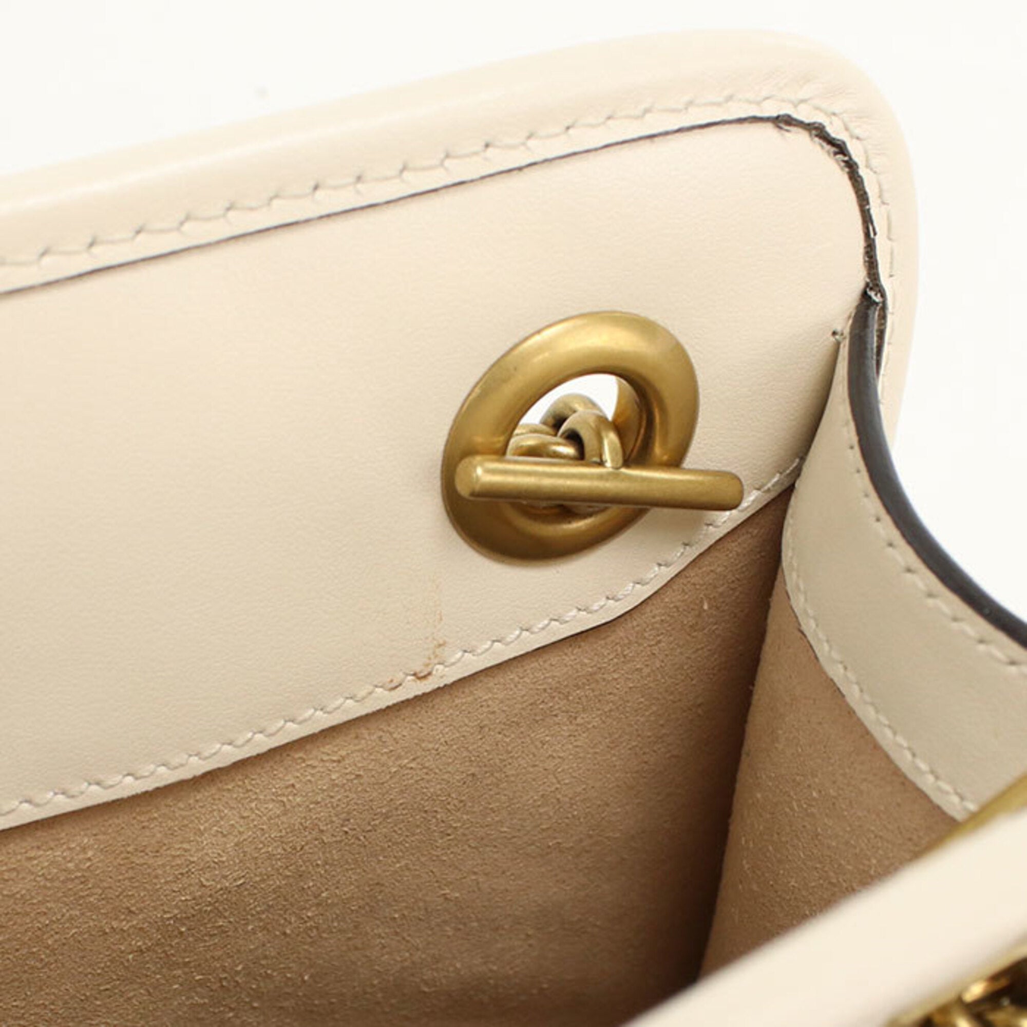 Gucci White Leather Handbag (Pre-Owned)