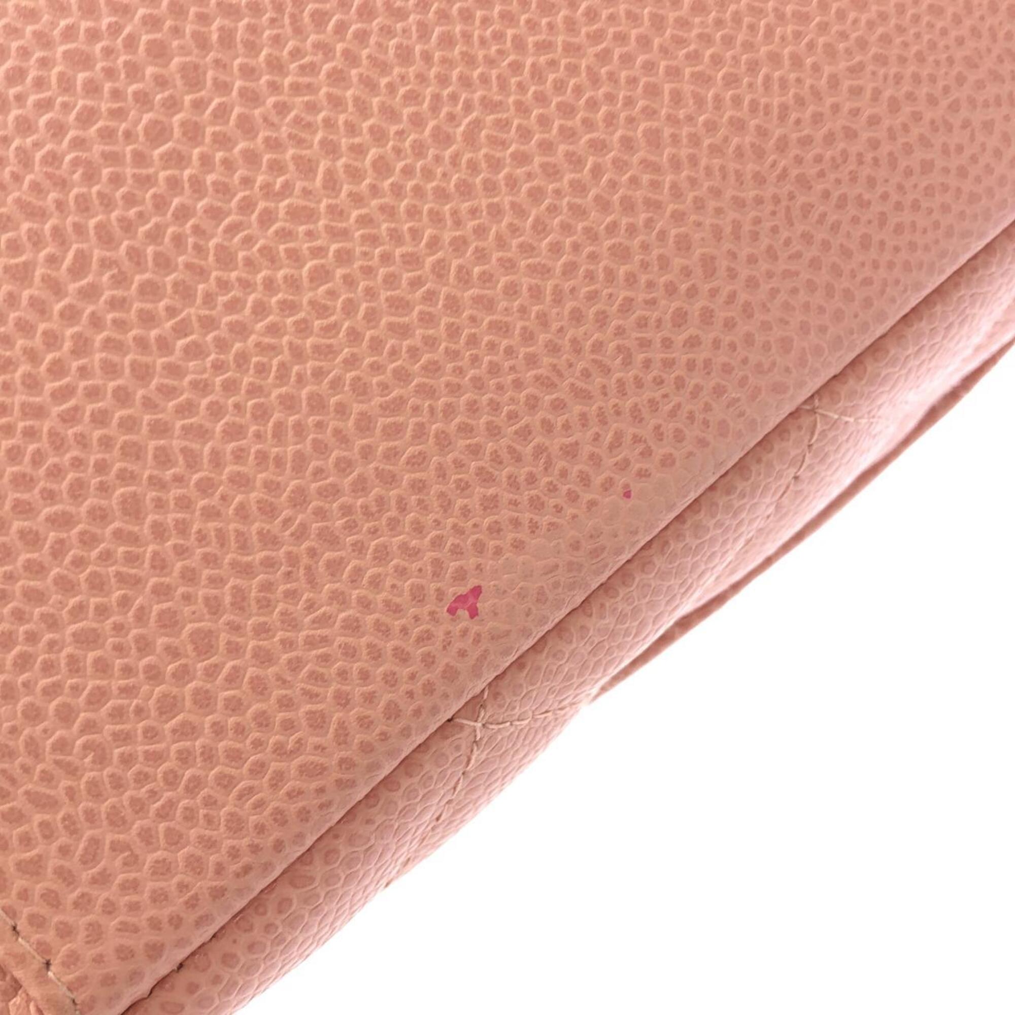 Chanel Pink Grained Calfskin Shoulder Bag (Pre-Owned)
