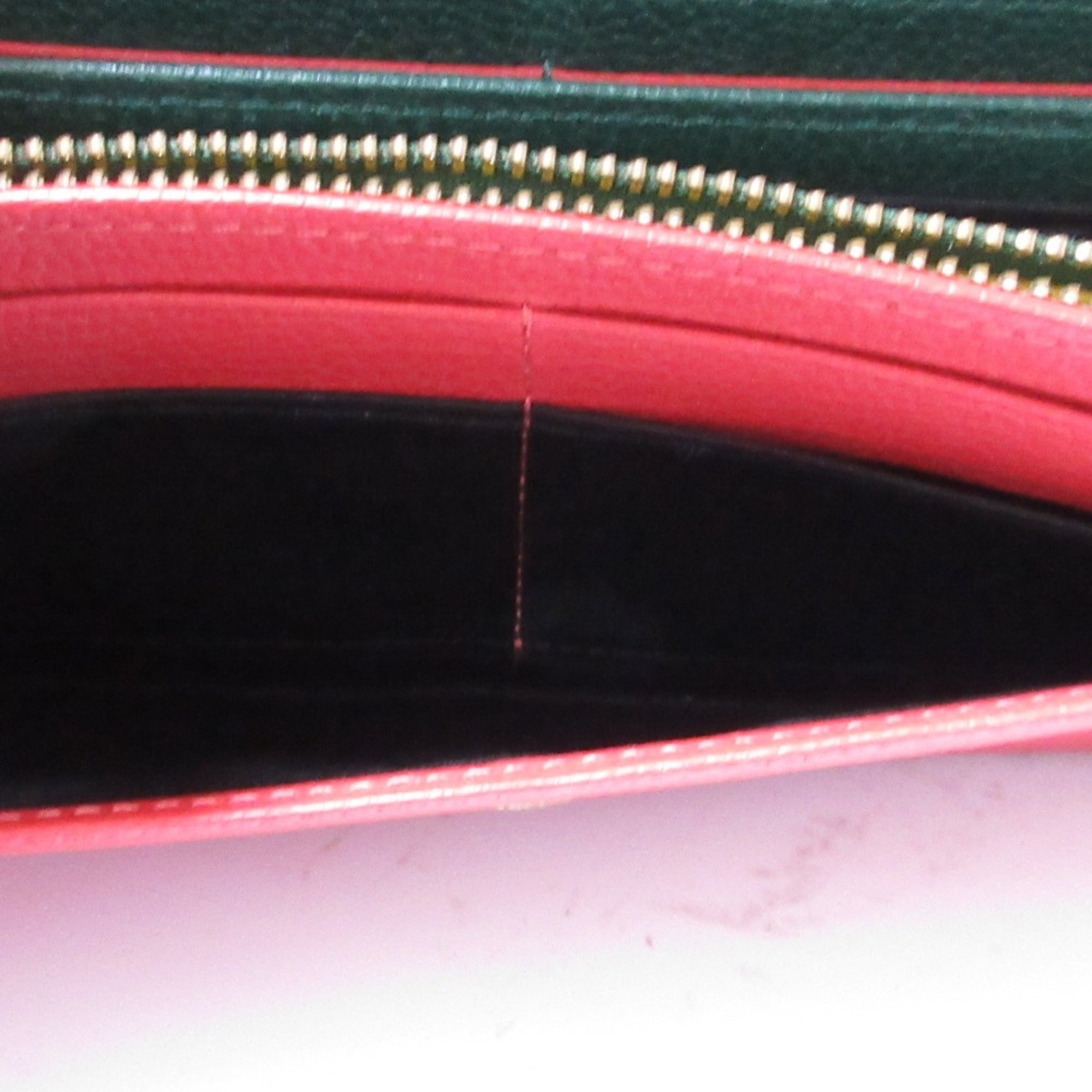 Paul Smith Red Color Leather Long Bill Wallet (Tri-Fold) (Pre-Owned)