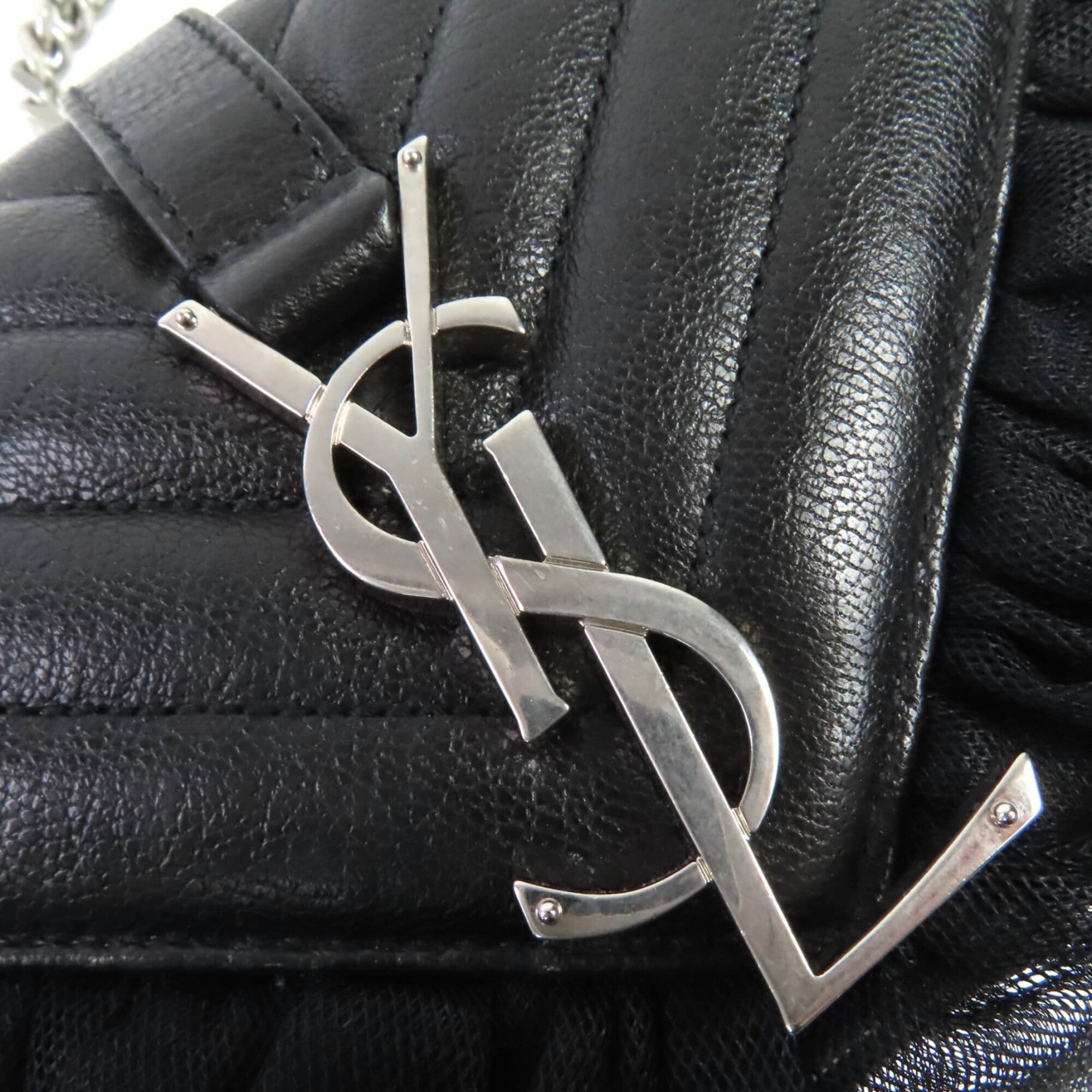Saint Laurent Black Leather Shoulder Bag (Pre-Owned)